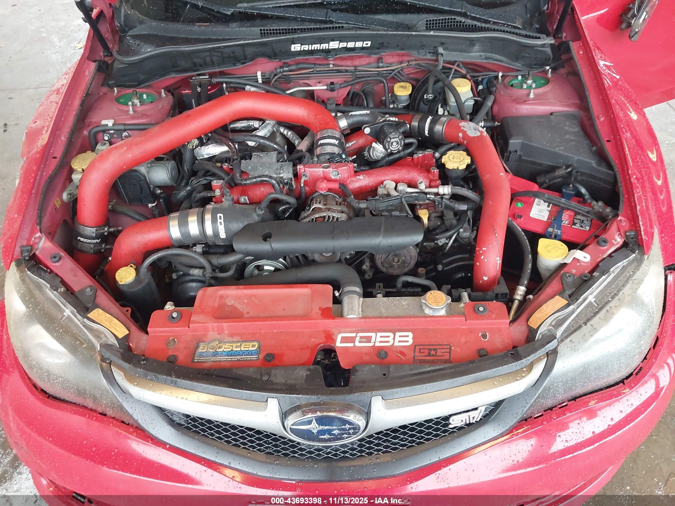 2008 Subaru Impreza Wrx Sti   Red vin: JF1GR896X8L826140