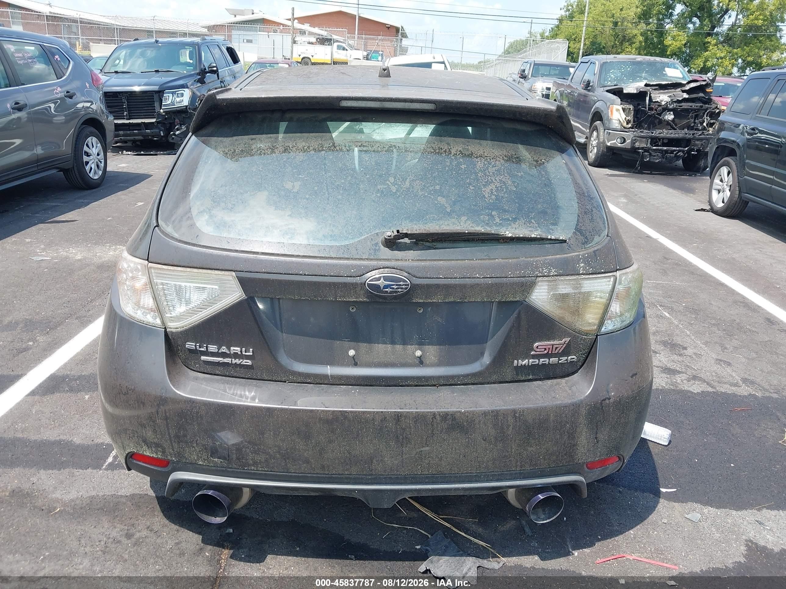2010 Subaru Impreza Wrx Sti   Gray vin: JF1GR8H62AL811042
