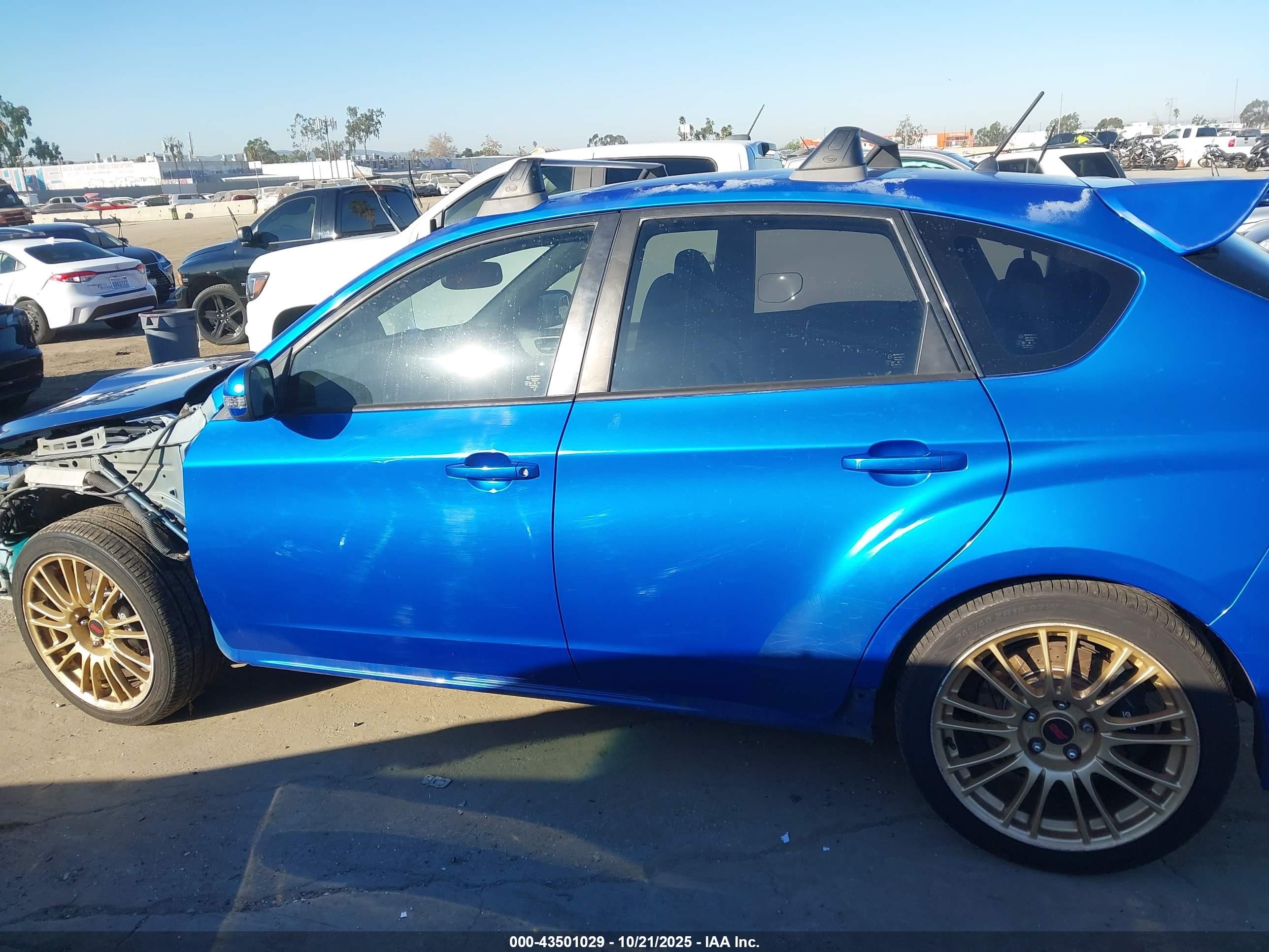 2010 Subaru Impreza Wrx Sti   Blue vin: JF1GR8H63AL817397