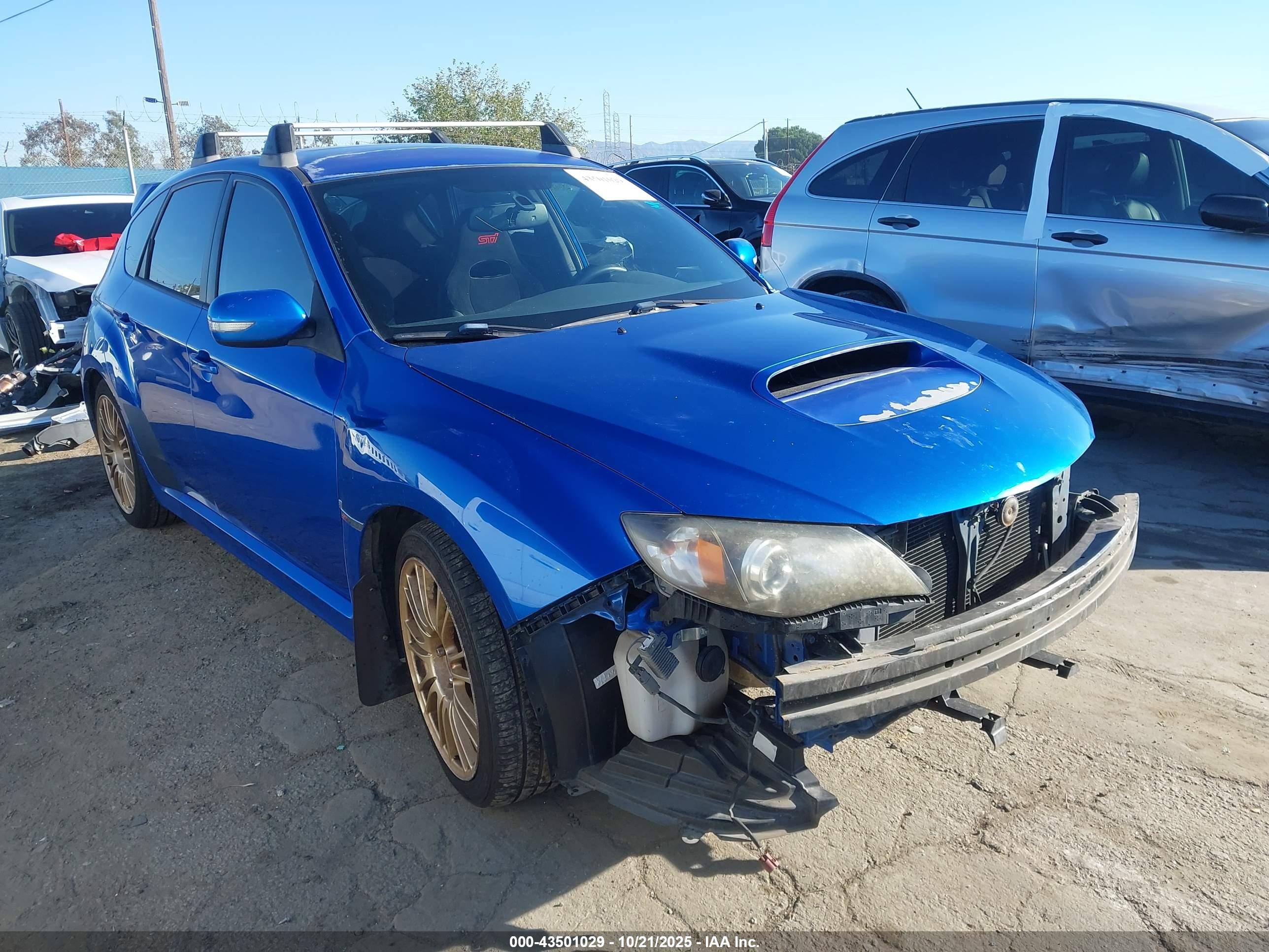 2010 Subaru Impreza Wrx Sti   Blue vin: JF1GR8H63AL817397