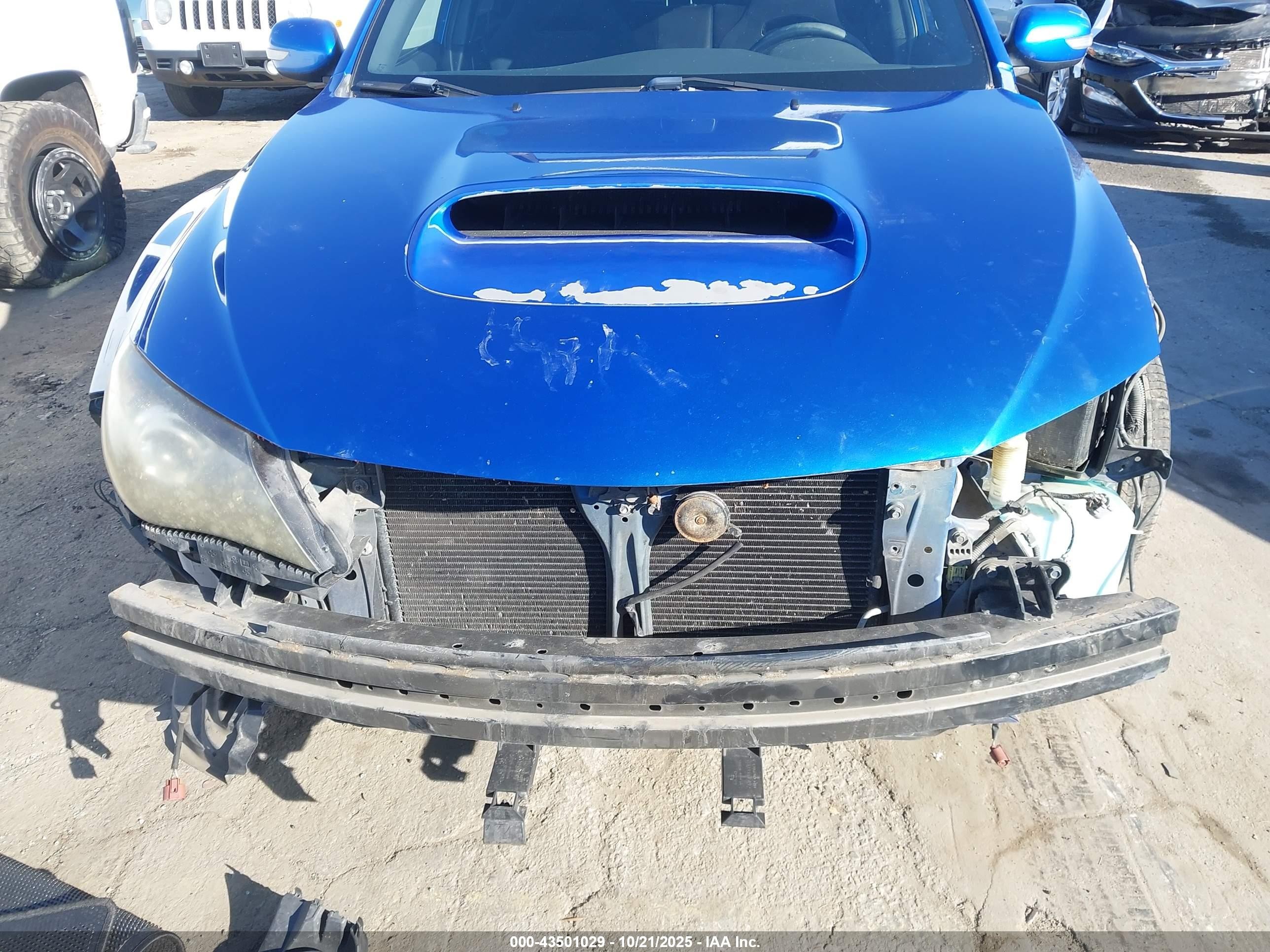 2010 Subaru Impreza Wrx Sti   Blue vin: JF1GR8H63AL817397