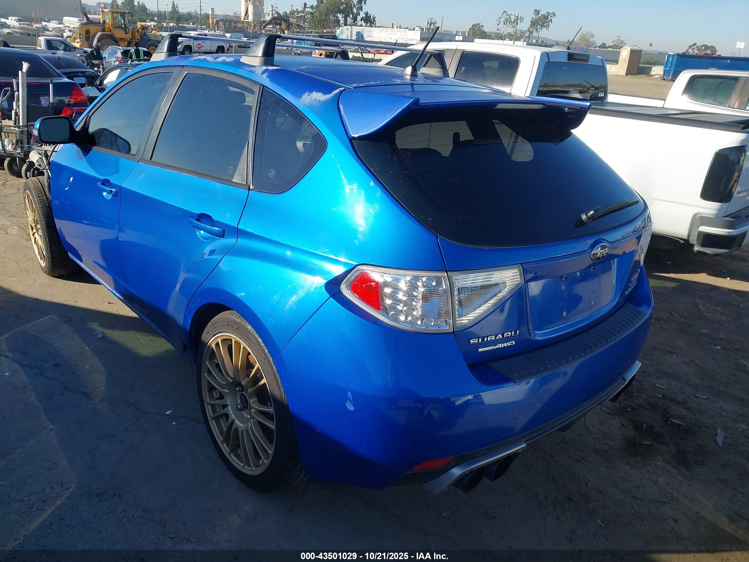 2010 Subaru Impreza Wrx Sti   Blue vin: JF1GR8H63AL817397