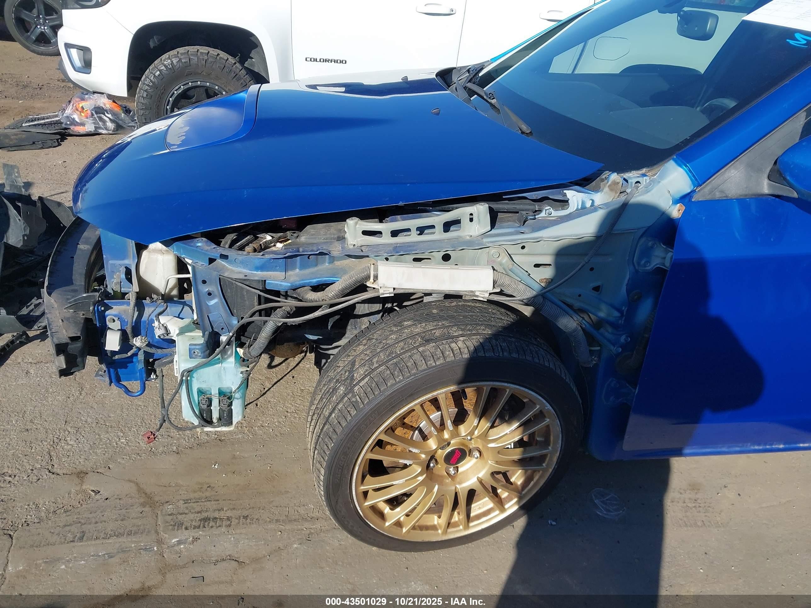 2010 Subaru Impreza Wrx Sti   Blue vin: JF1GR8H63AL817397