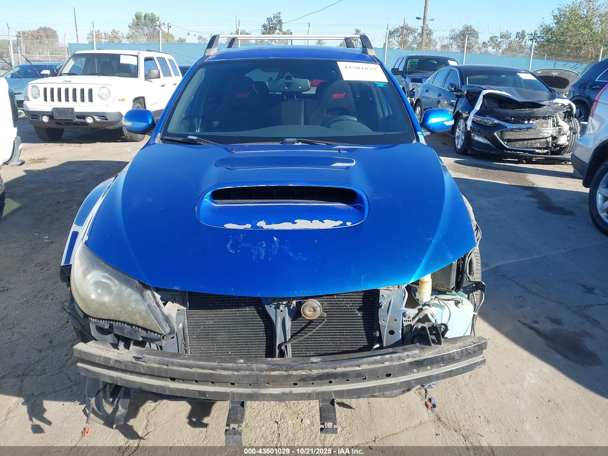 2010 Subaru Impreza Wrx Sti   Blue vin: JF1GR8H63AL817397