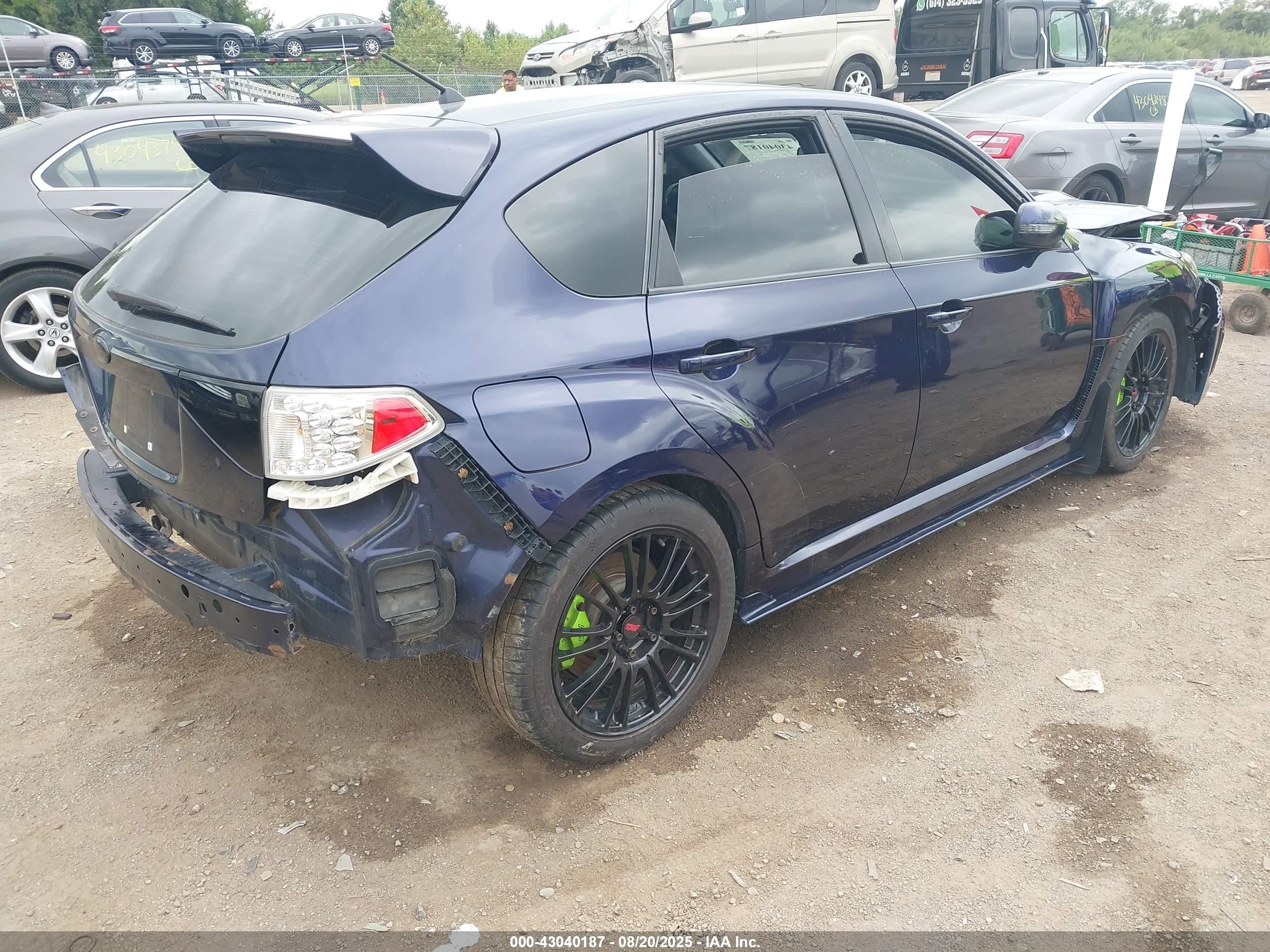 2014 Subaru Impreza Wrx Sti Синий vin: JF1GR8H64EL219602