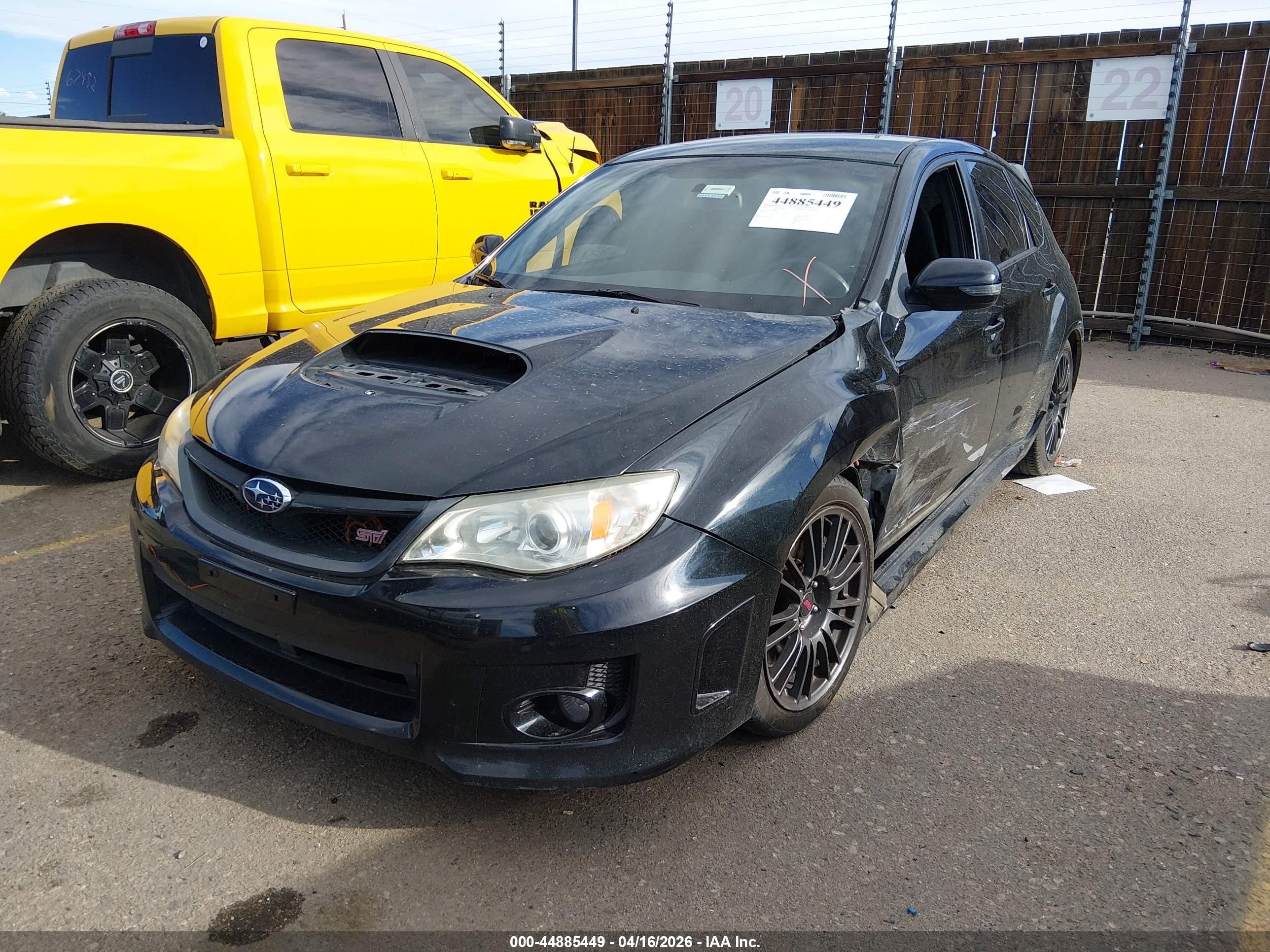 2012 Subaru Impreza Wrx Sti   Черный vin: JF1GR8H65CL235675