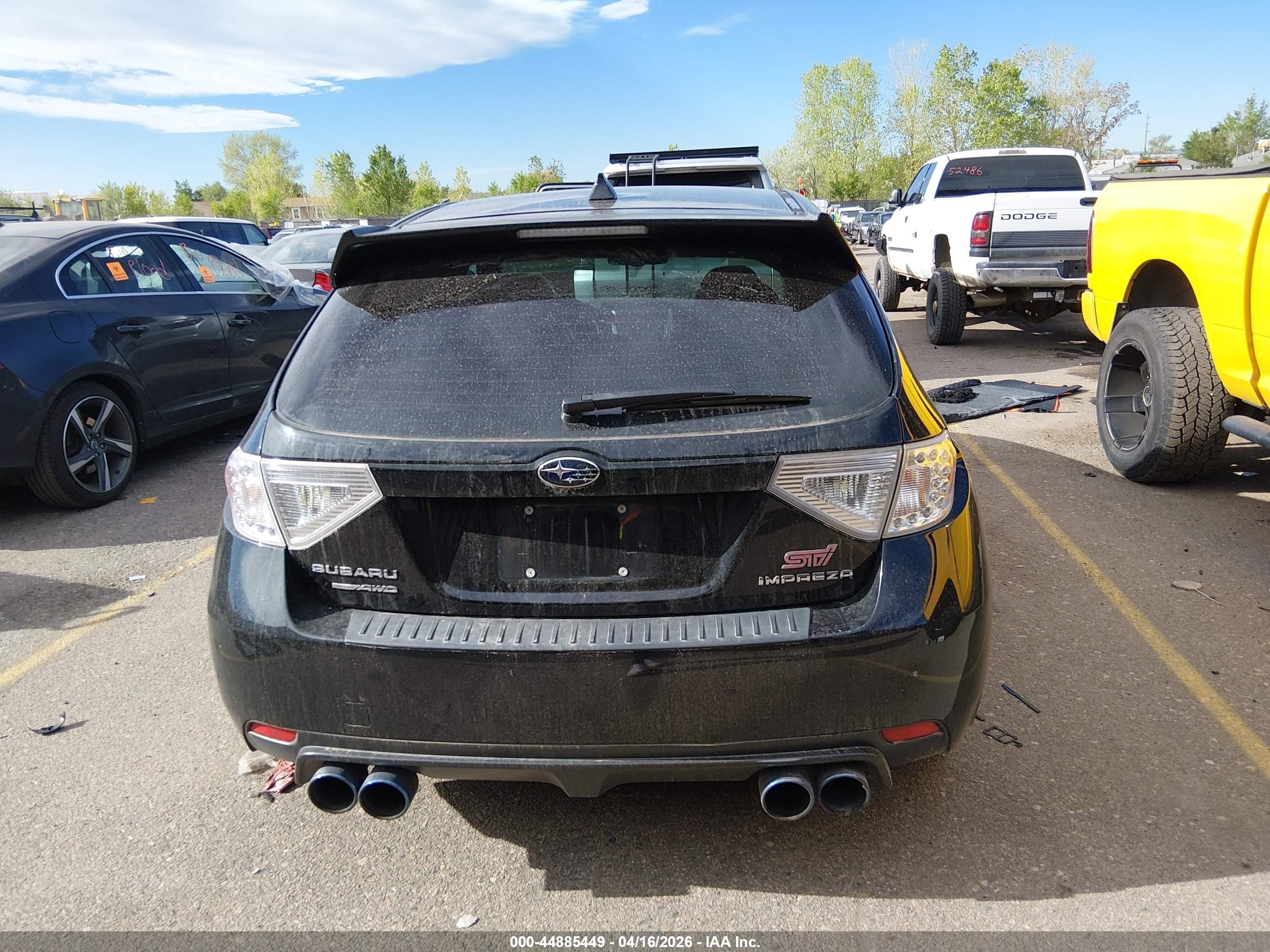 2012 Subaru Impreza Wrx Sti   Черный vin: JF1GR8H65CL235675