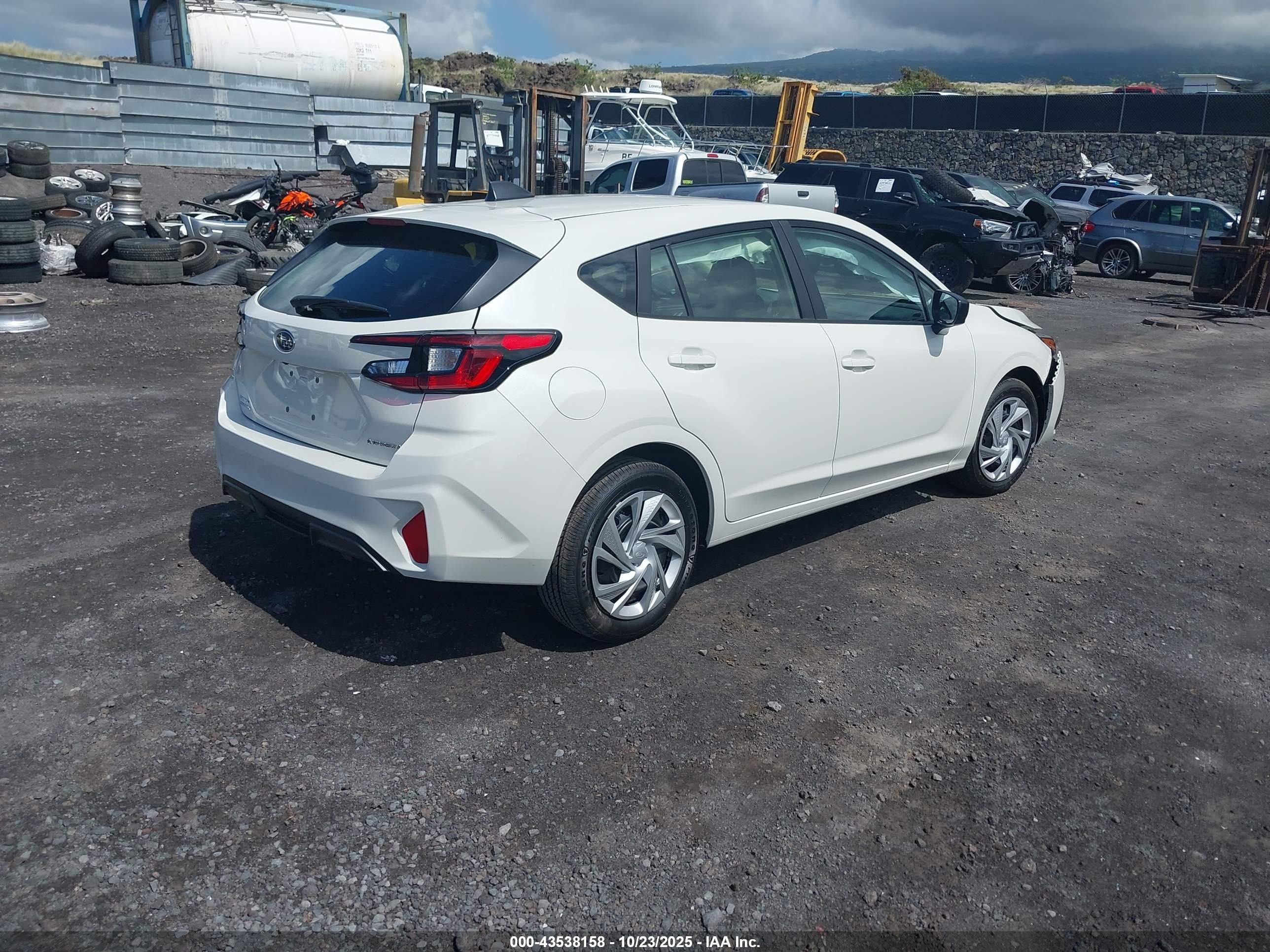 2025 Subaru Impreza Base 5-door White vin: JF1GUABC6S8267220