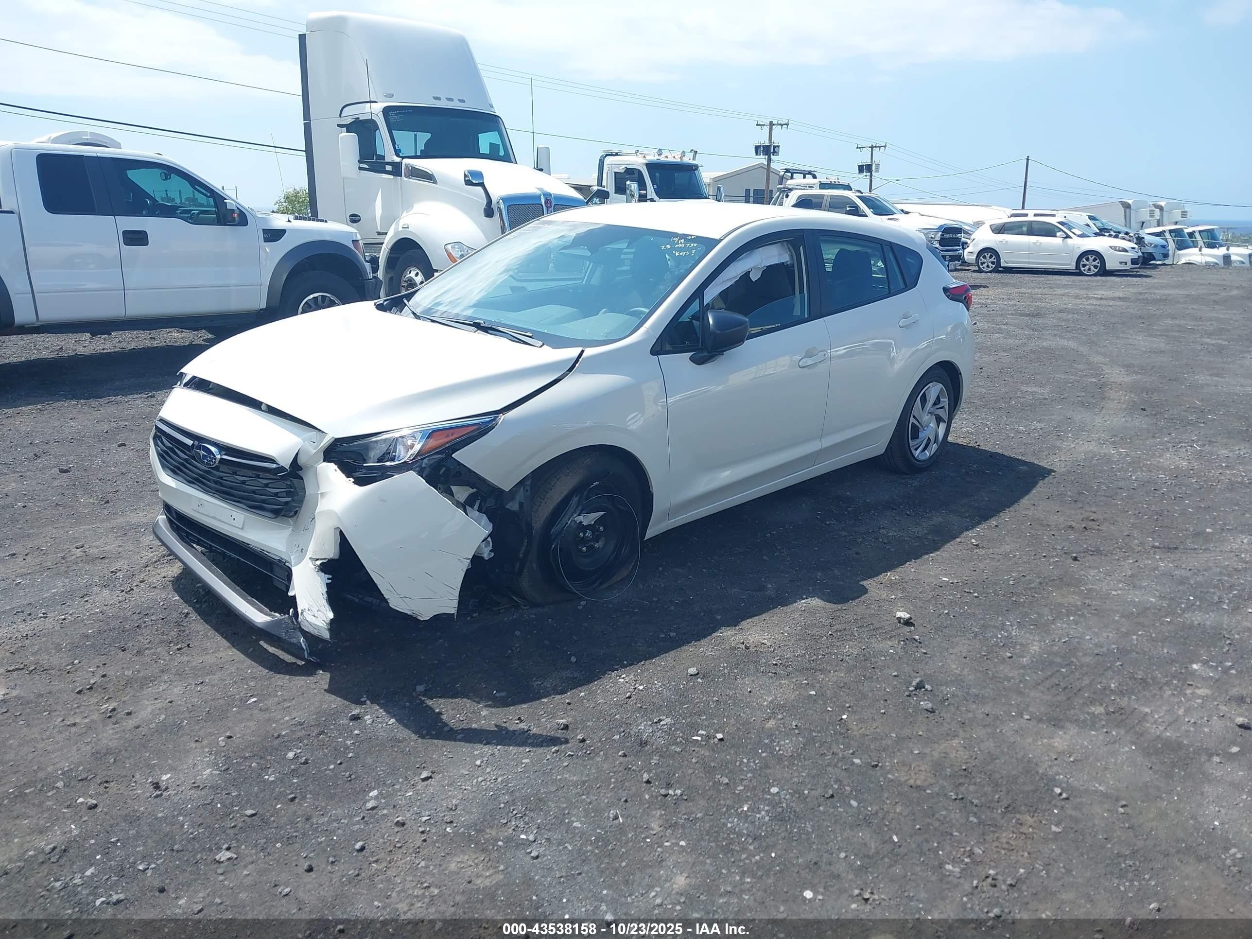 2025 Subaru Impreza Base 5-door White vin: JF1GUABC6S8267220