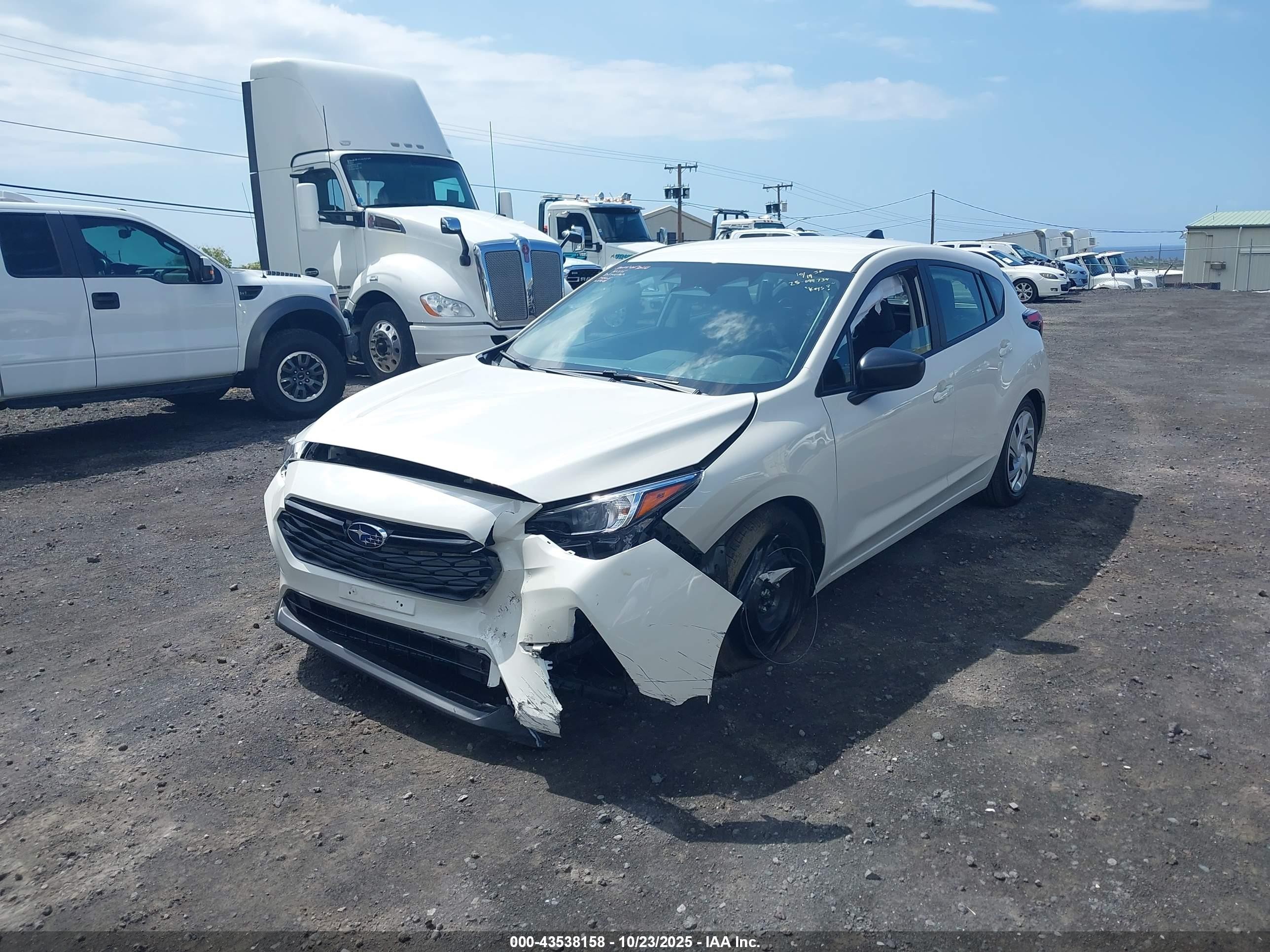 2025 Subaru Impreza Base 5-door White vin: JF1GUABC6S8267220