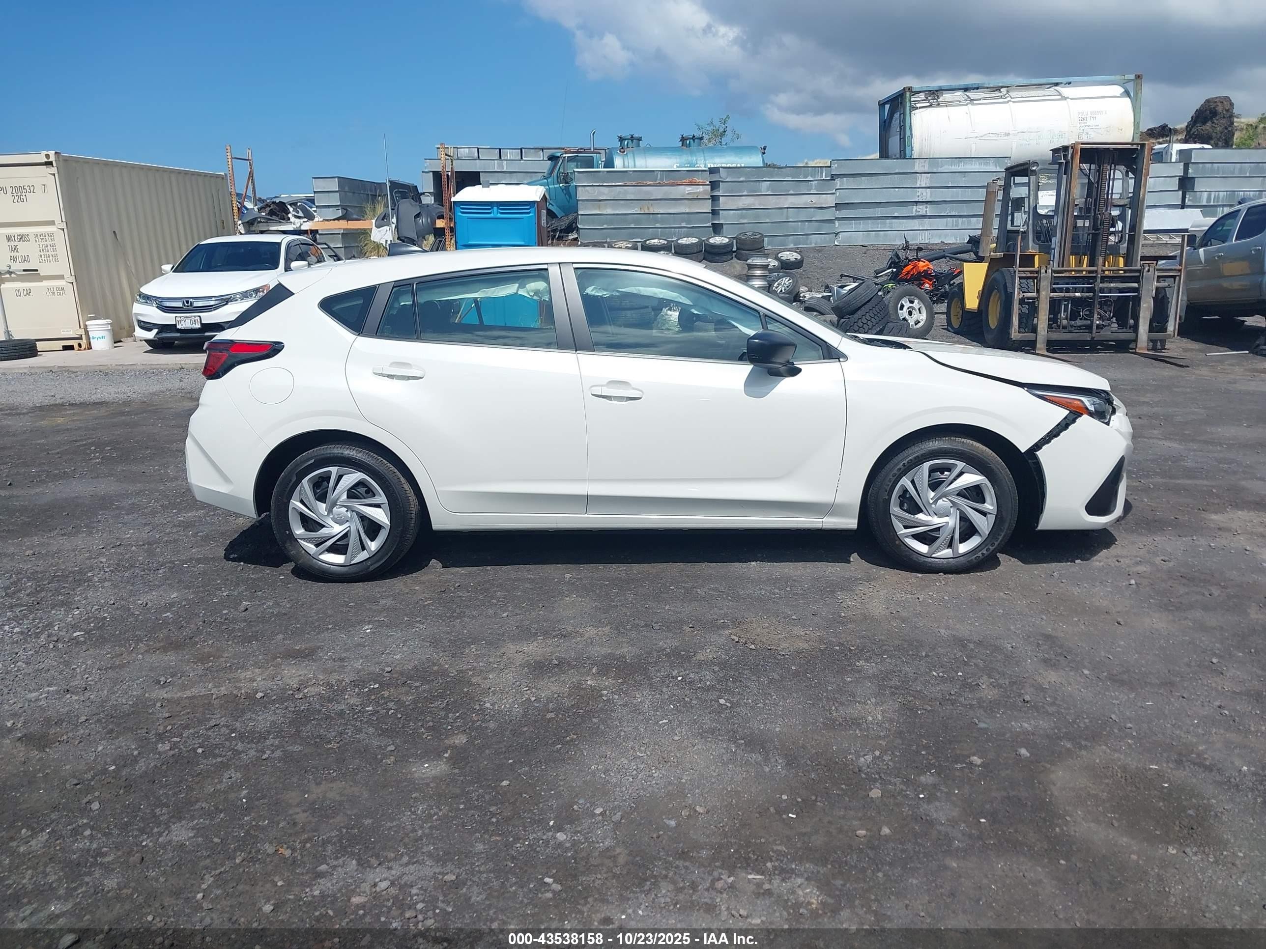 2025 Subaru Impreza Base 5-door White vin: JF1GUABC6S8267220