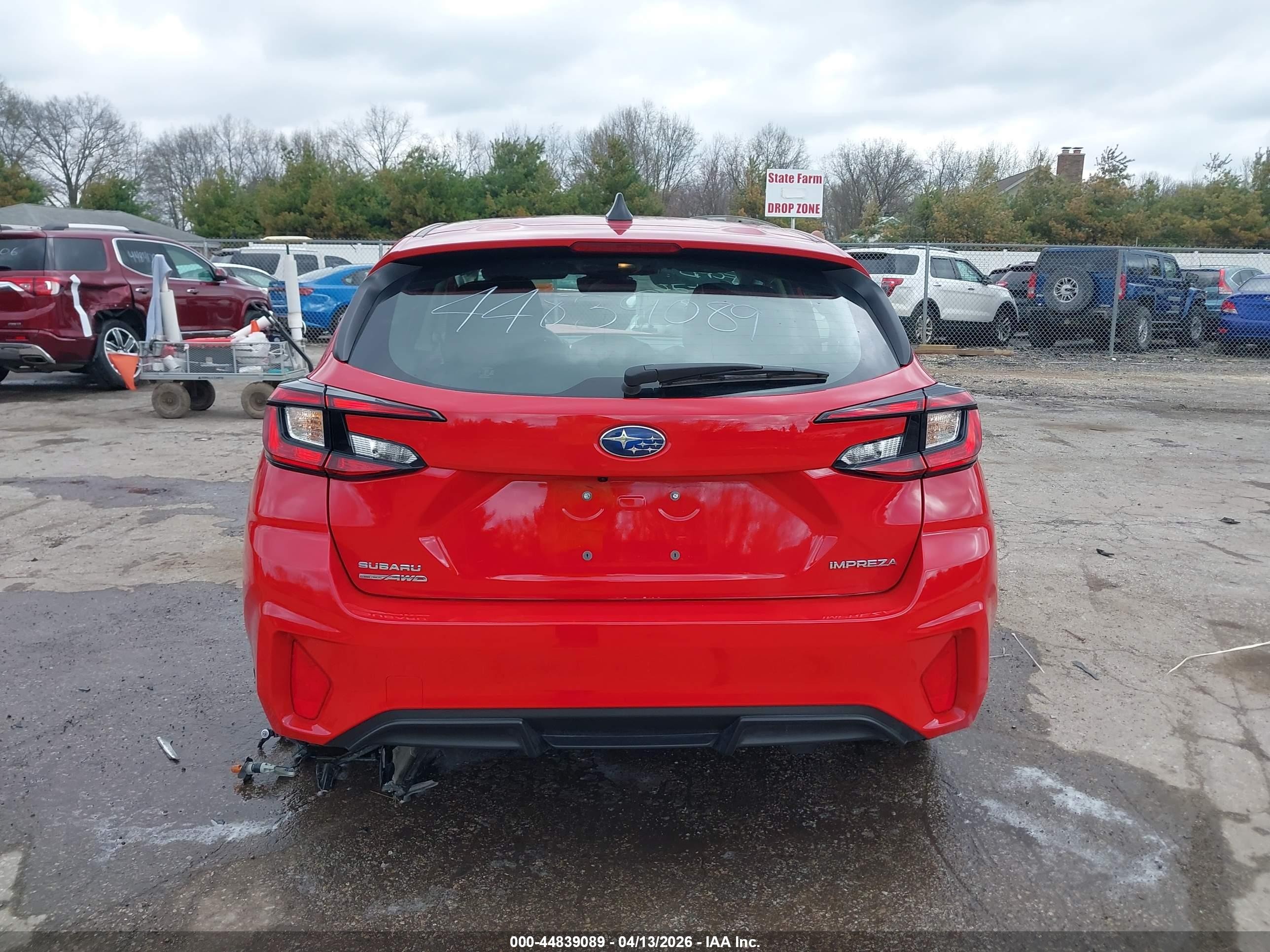 2025 Subaru Impreza Sport 5-door Red vin: JF1GUAFC5S8322119