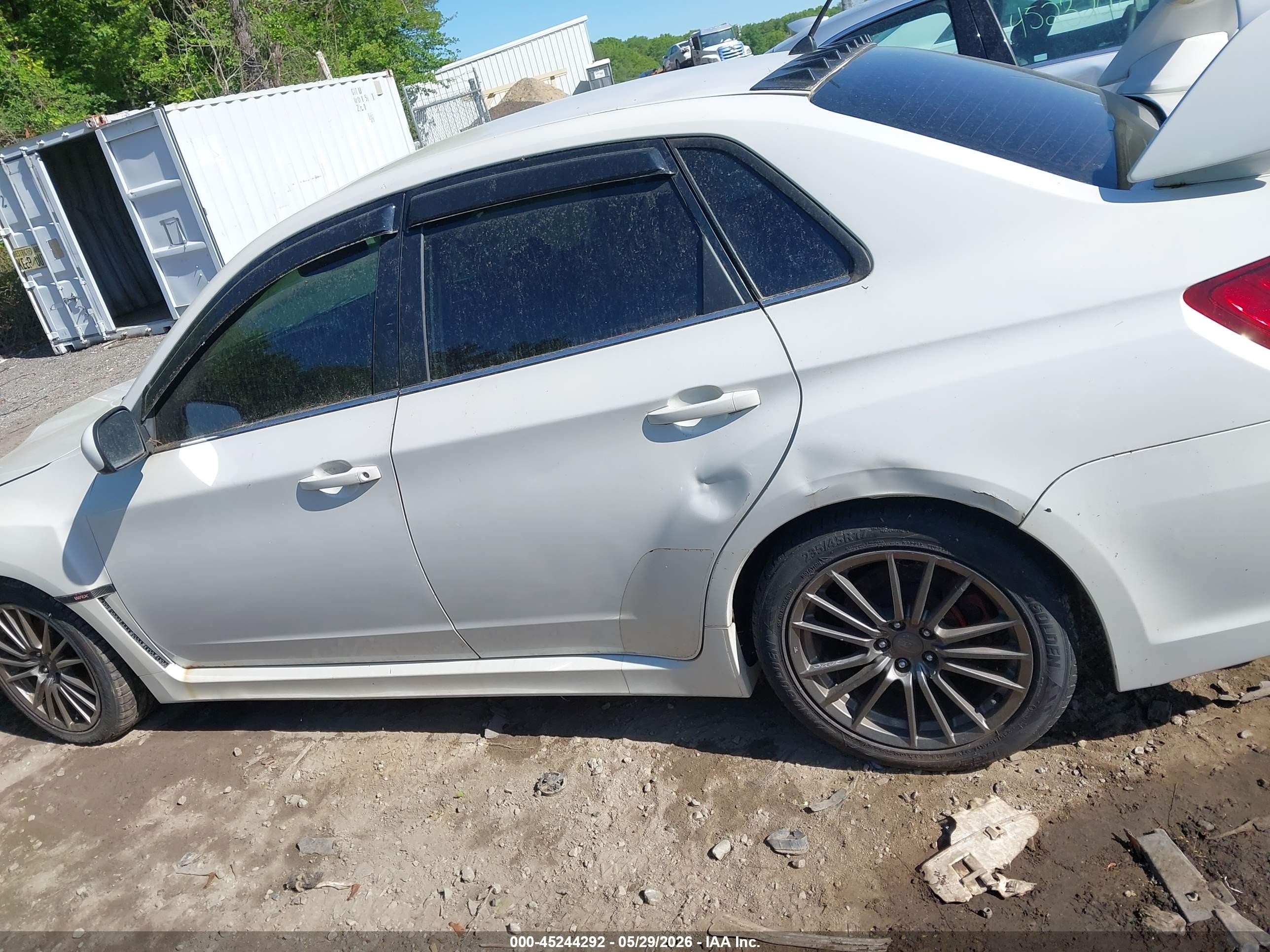 2012 Subaru Impreza Wrx White vin: JF1GV7E68CG002599