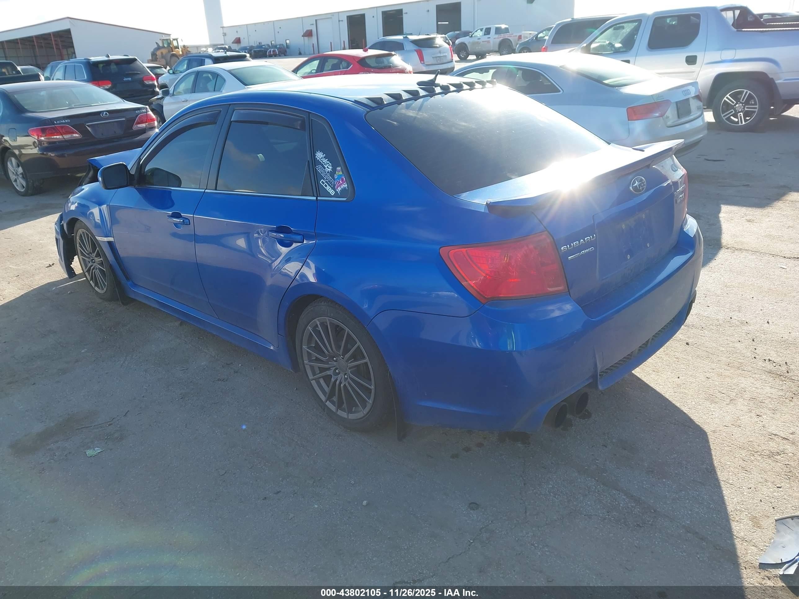 2014 Subaru Impreza Wrx Limited Синий vin: JF1GV7F60EG014943