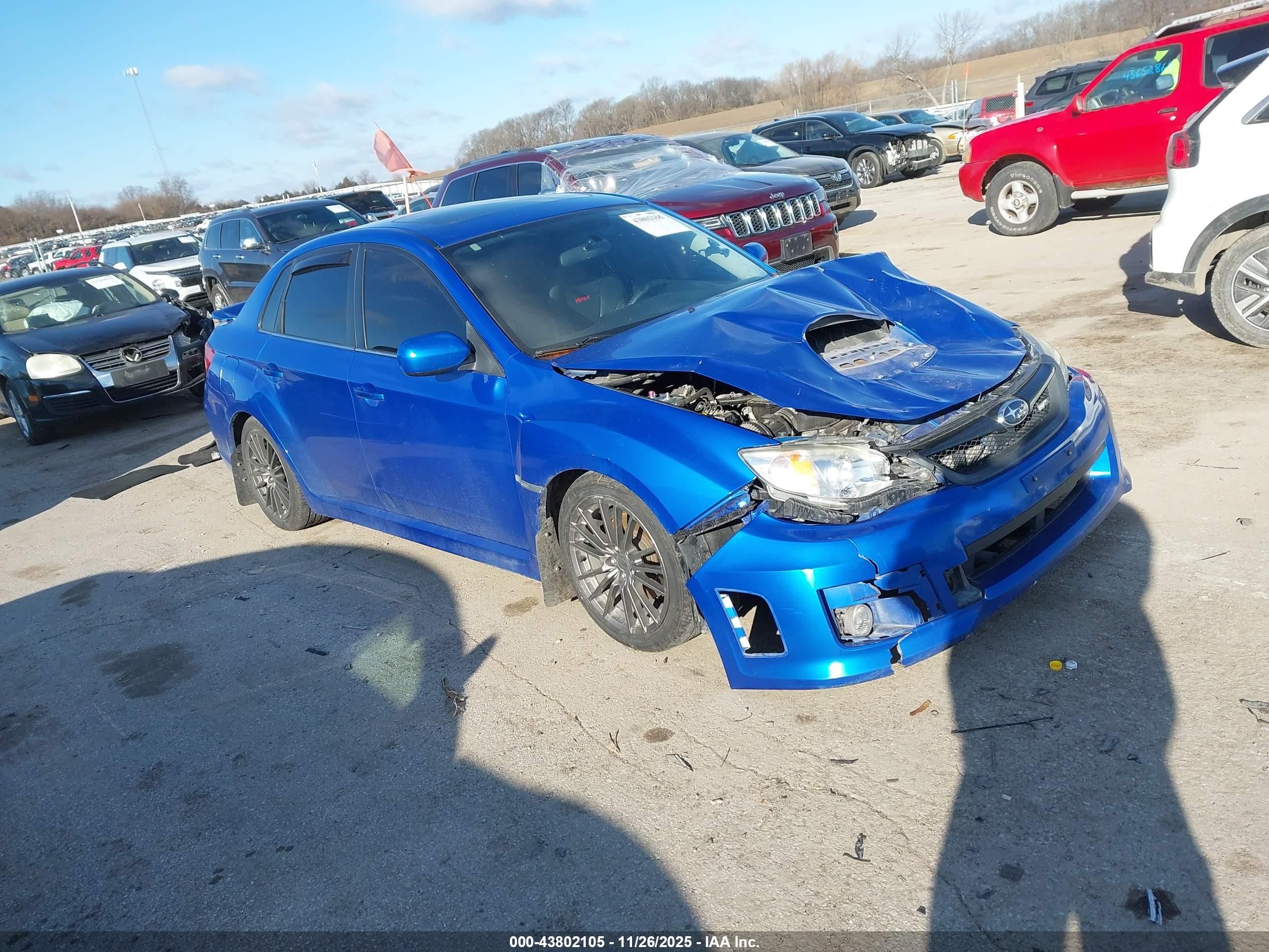 2014 Subaru Impreza Wrx Limited Синий vin: JF1GV7F60EG014943