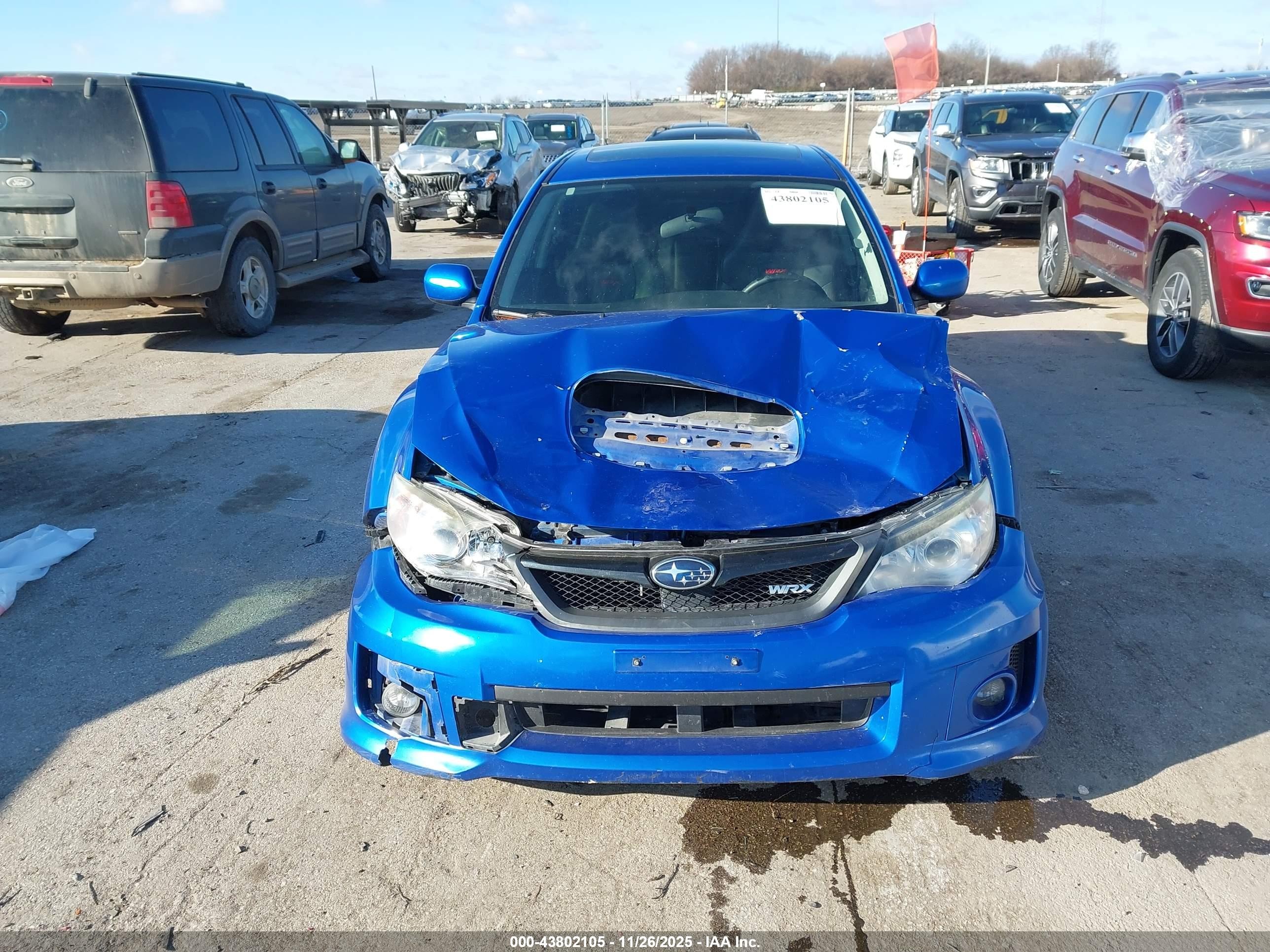 2014 Subaru Impreza Wrx Limited Синий vin: JF1GV7F60EG014943