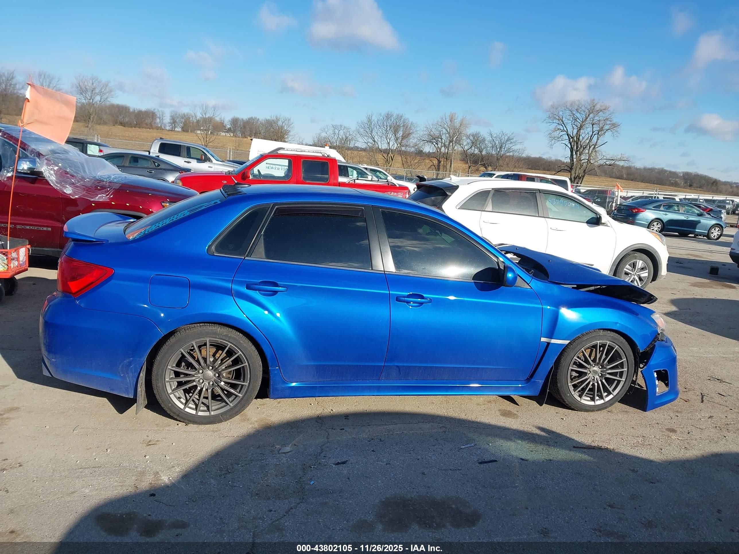 2014 Subaru Impreza Wrx Limited Синий vin: JF1GV7F60EG014943