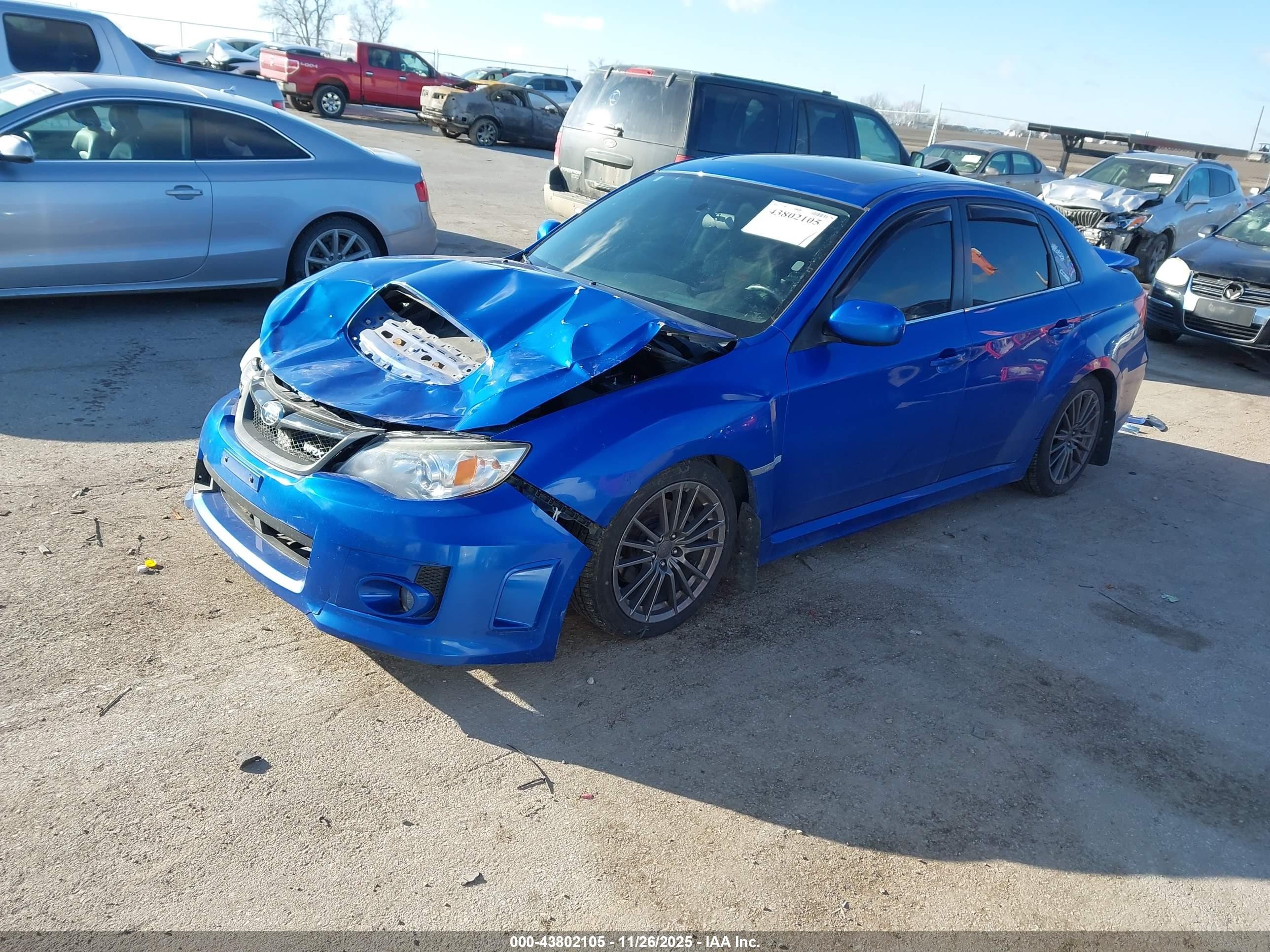2014 Subaru Impreza Wrx Limited Синий vin: JF1GV7F60EG014943