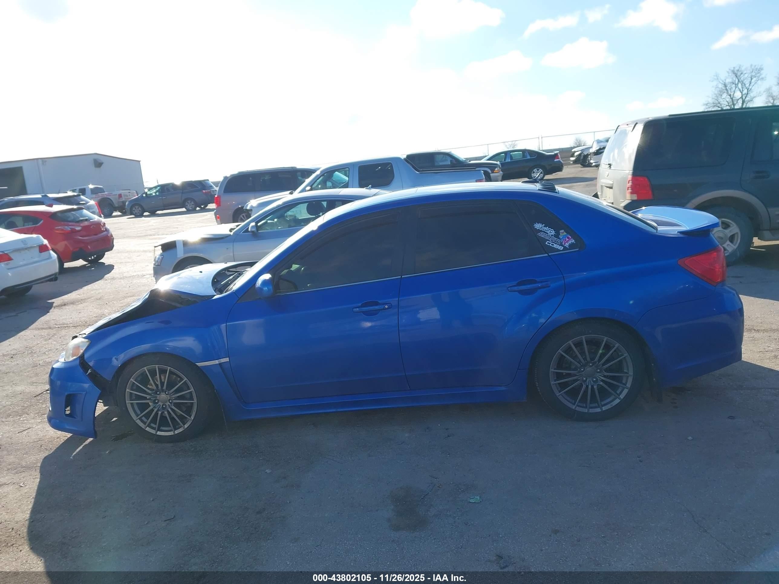 2014 Subaru Impreza Wrx Limited Синий vin: JF1GV7F60EG014943