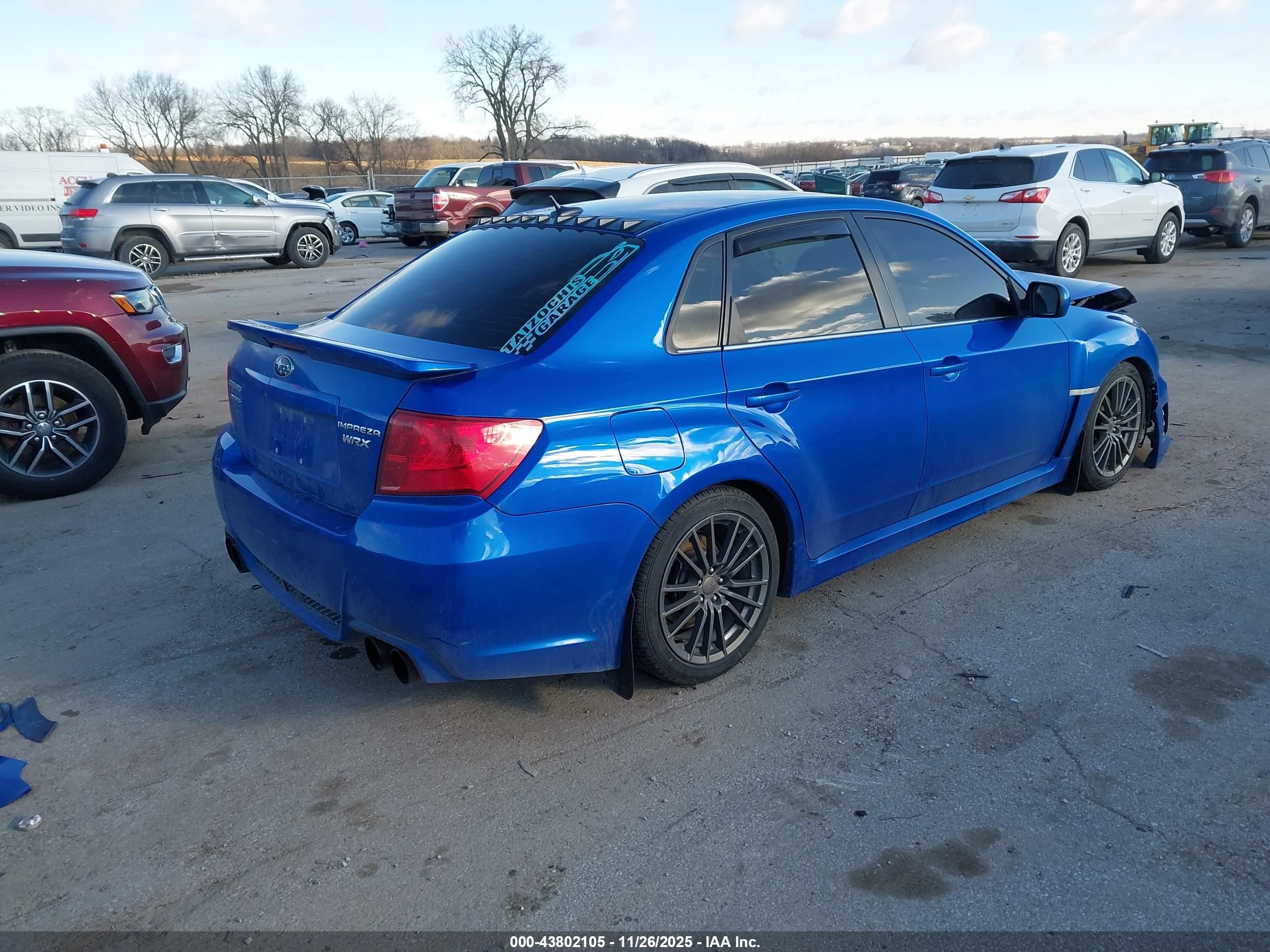 2014 Subaru Impreza Wrx Limited Синий vin: JF1GV7F60EG014943
