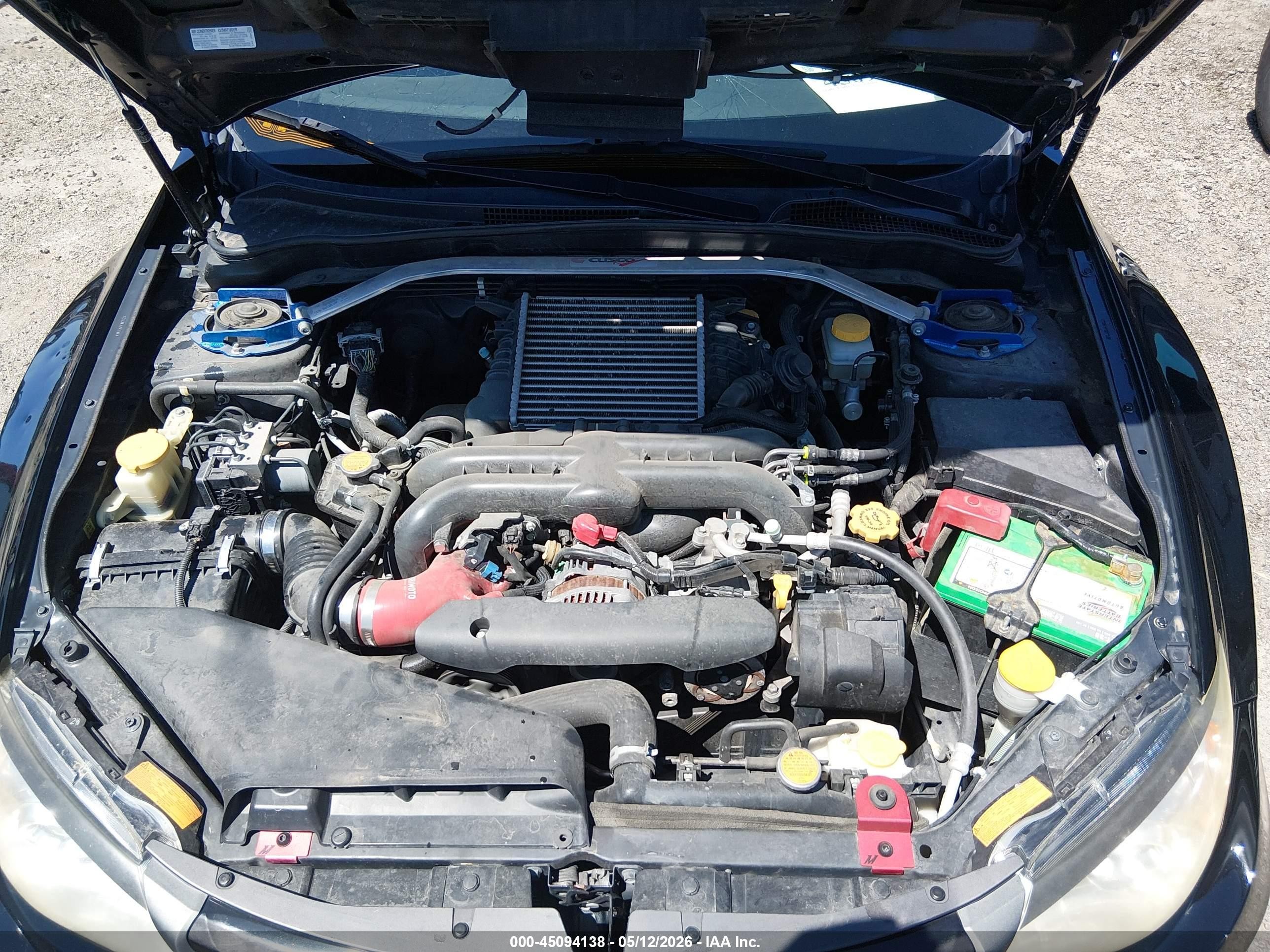 2012 Subaru Impreza Wrx Limited Черный vin: JF1GV7F64CG017339