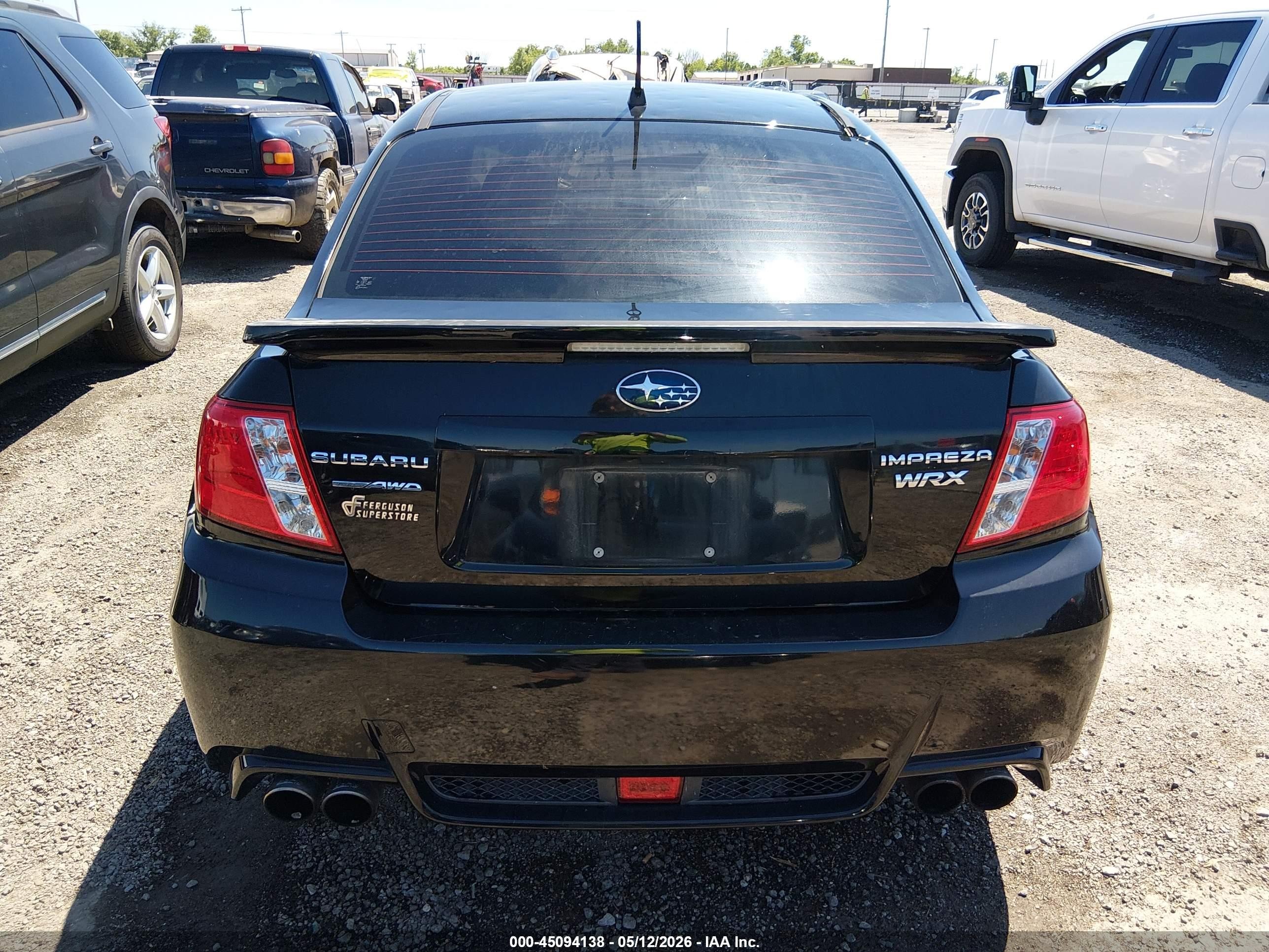 2012 Subaru Impreza Wrx Limited Черный vin: JF1GV7F64CG017339