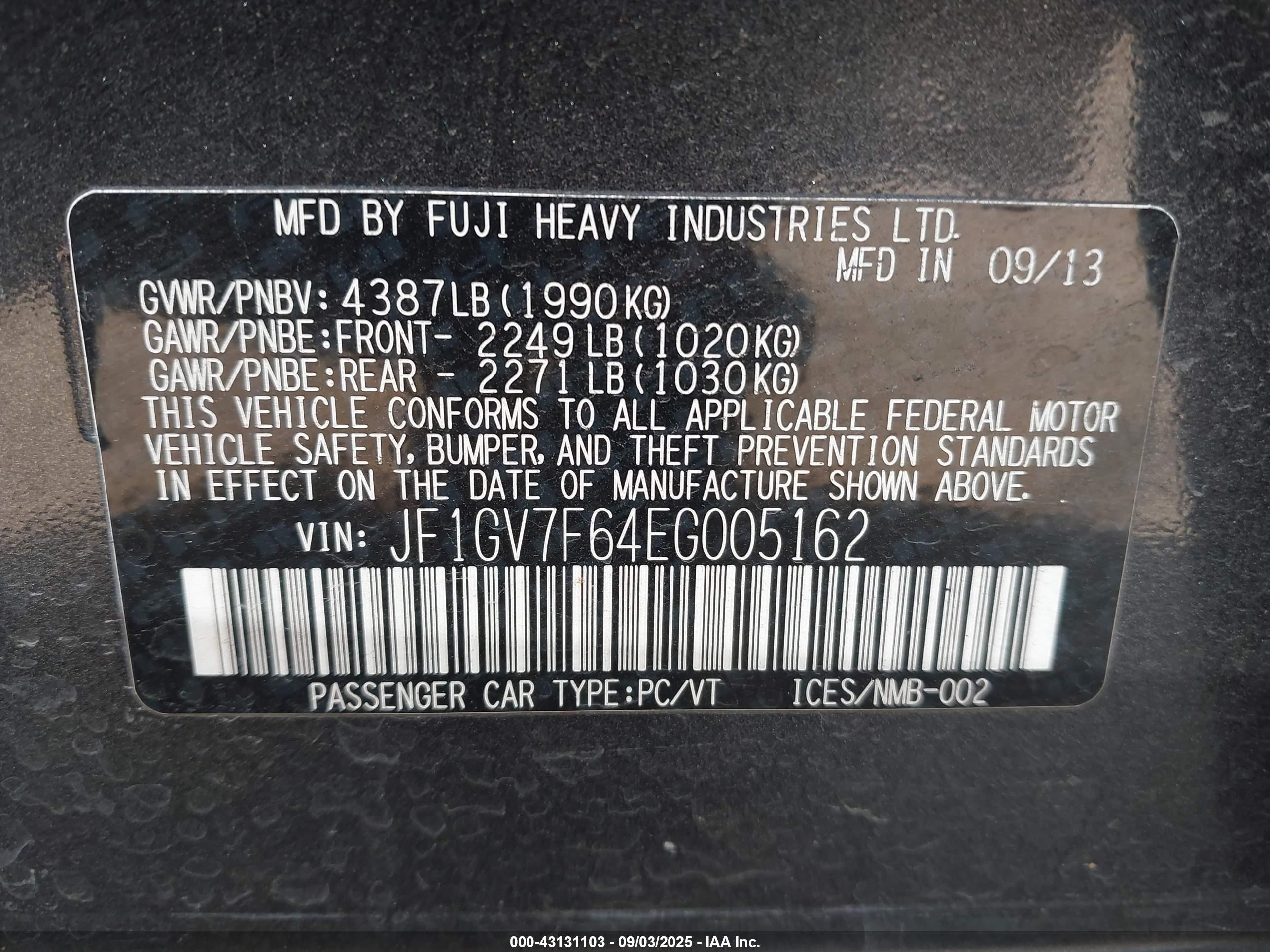 2014 Subaru Impreza Wrx Premium Gray vin: JF1GV7F64EG005162