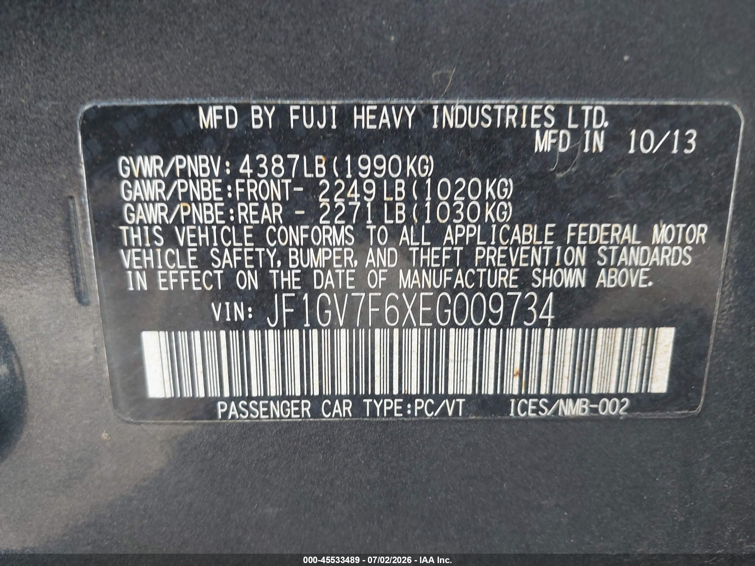 2014 Subaru Impreza Wrx Premium Gray vin: JF1GV7F6XEG009734