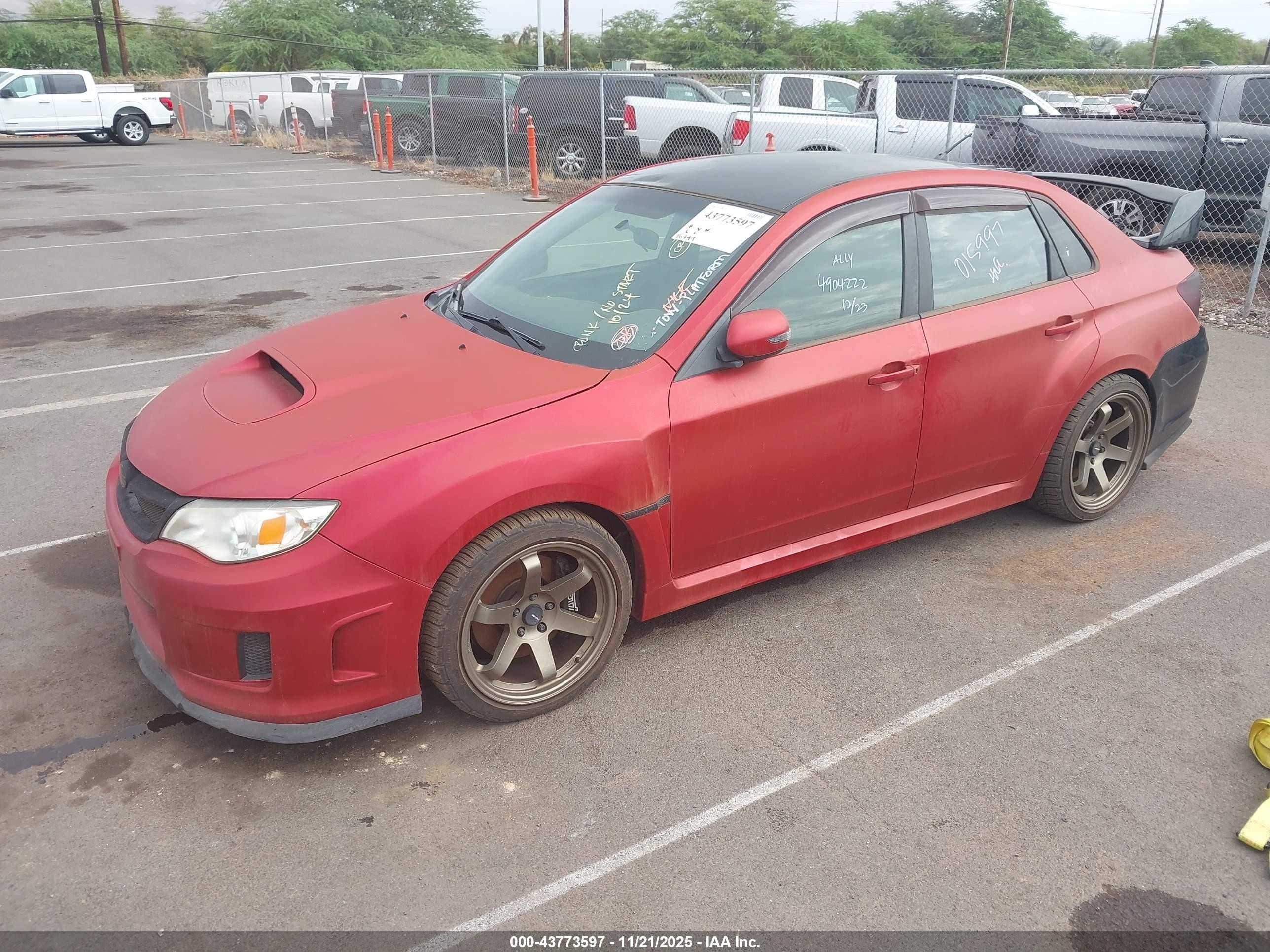 2014 Subaru Impreza Wrx Sti Красный vin: JF1GV8J60EL015997