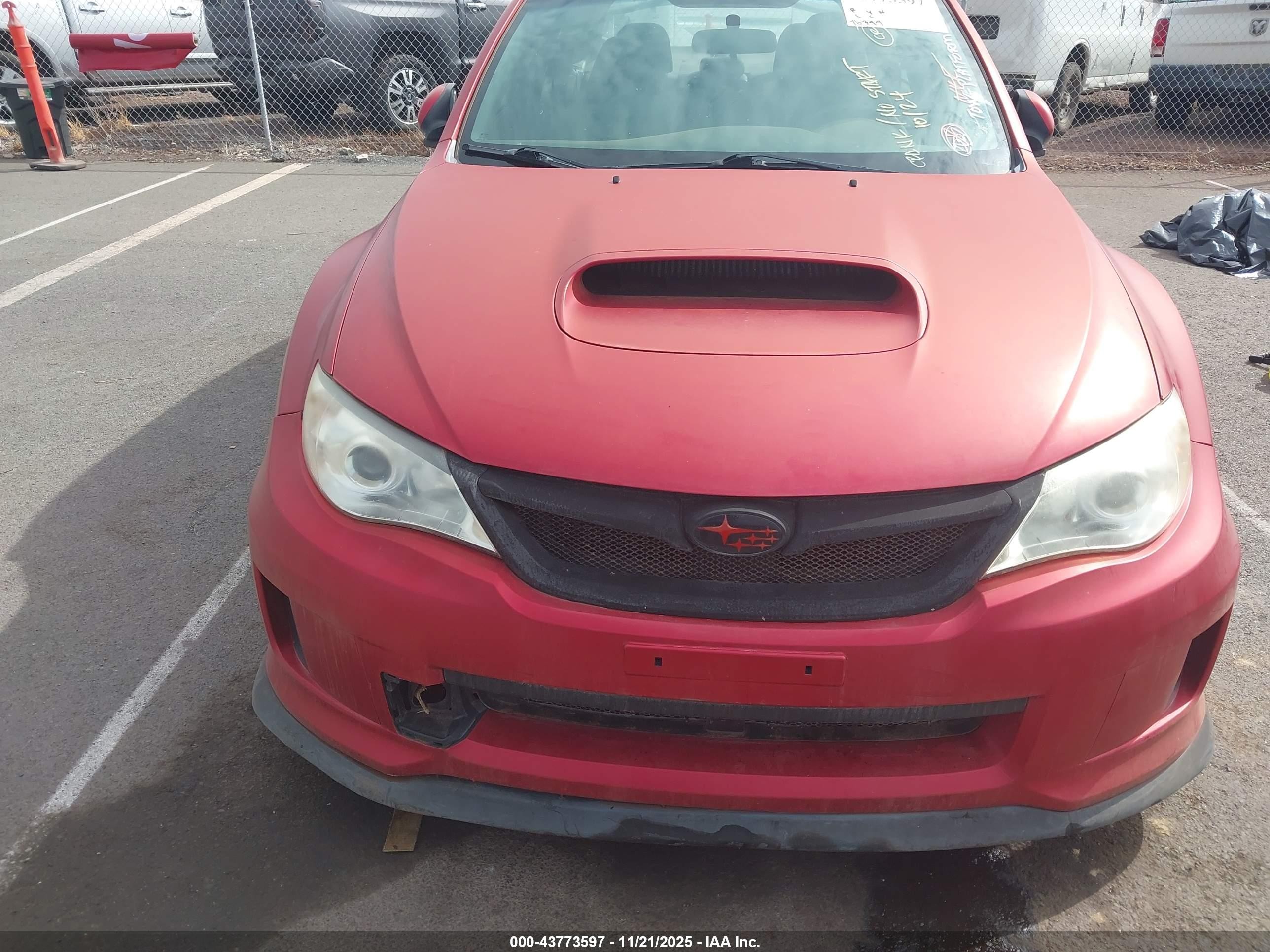 2014 Subaru Impreza Wrx Sti Красный vin: JF1GV8J60EL015997