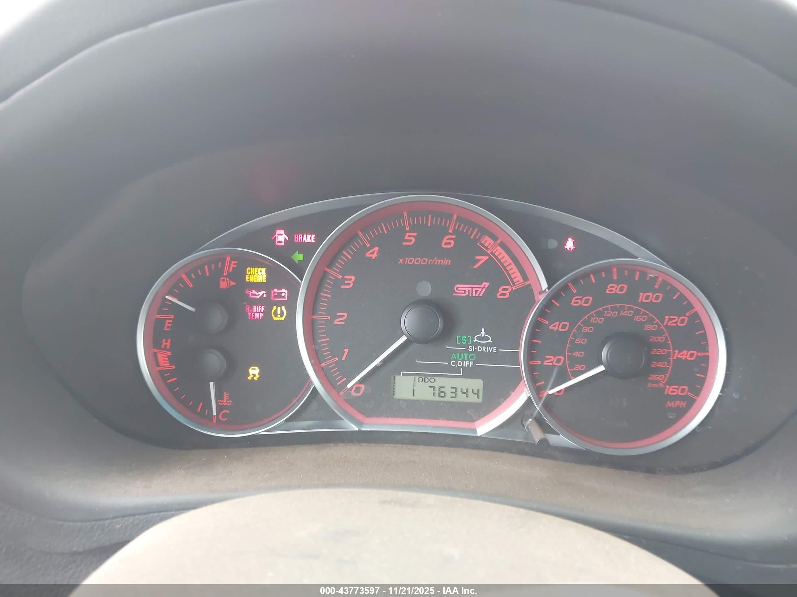 2014 Subaru Impreza Wrx Sti Красный vin: JF1GV8J60EL015997