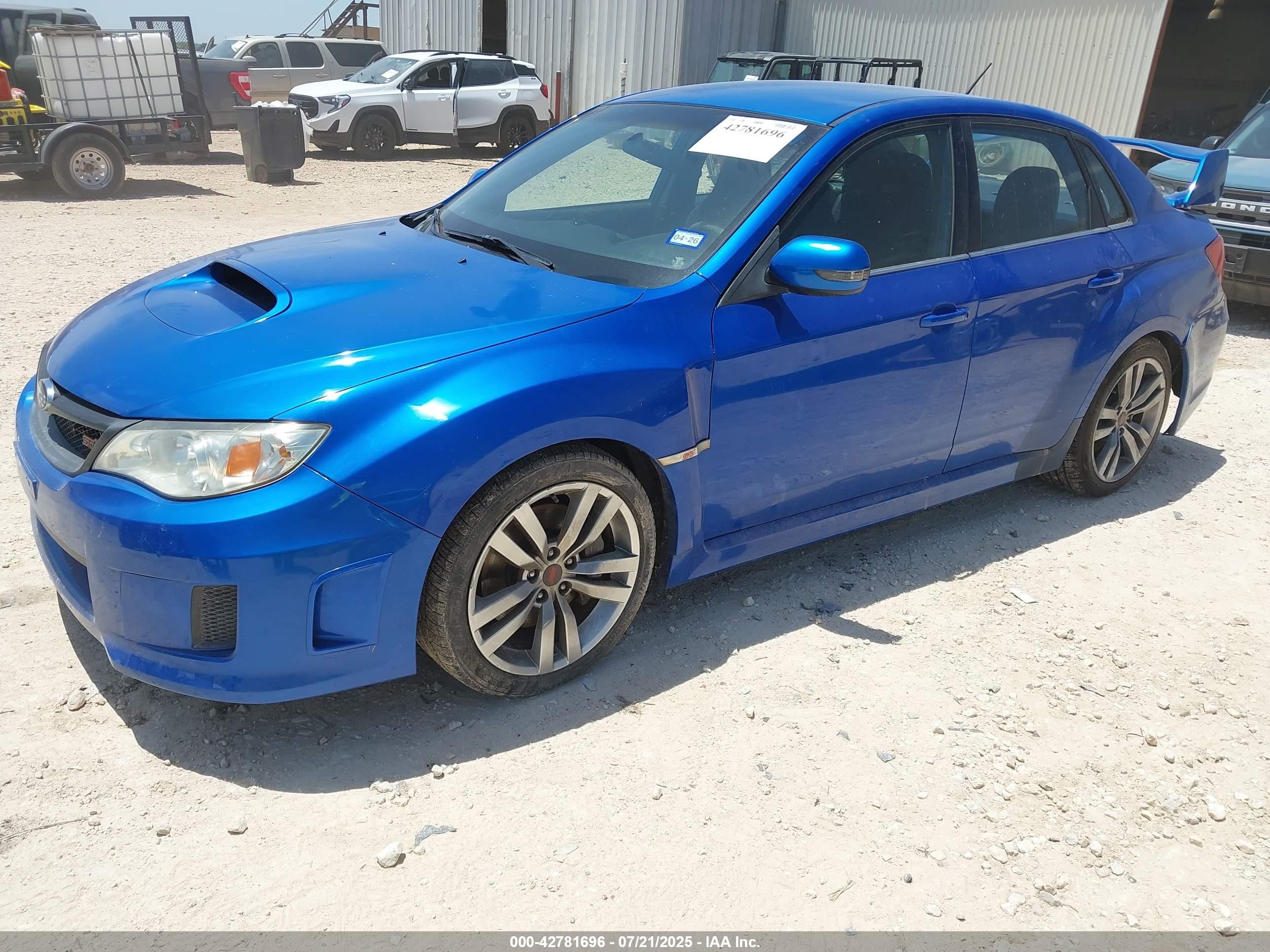 2014 Subaru Impreza Wrx Sti Синий vin: JF1GV8J65EL007040