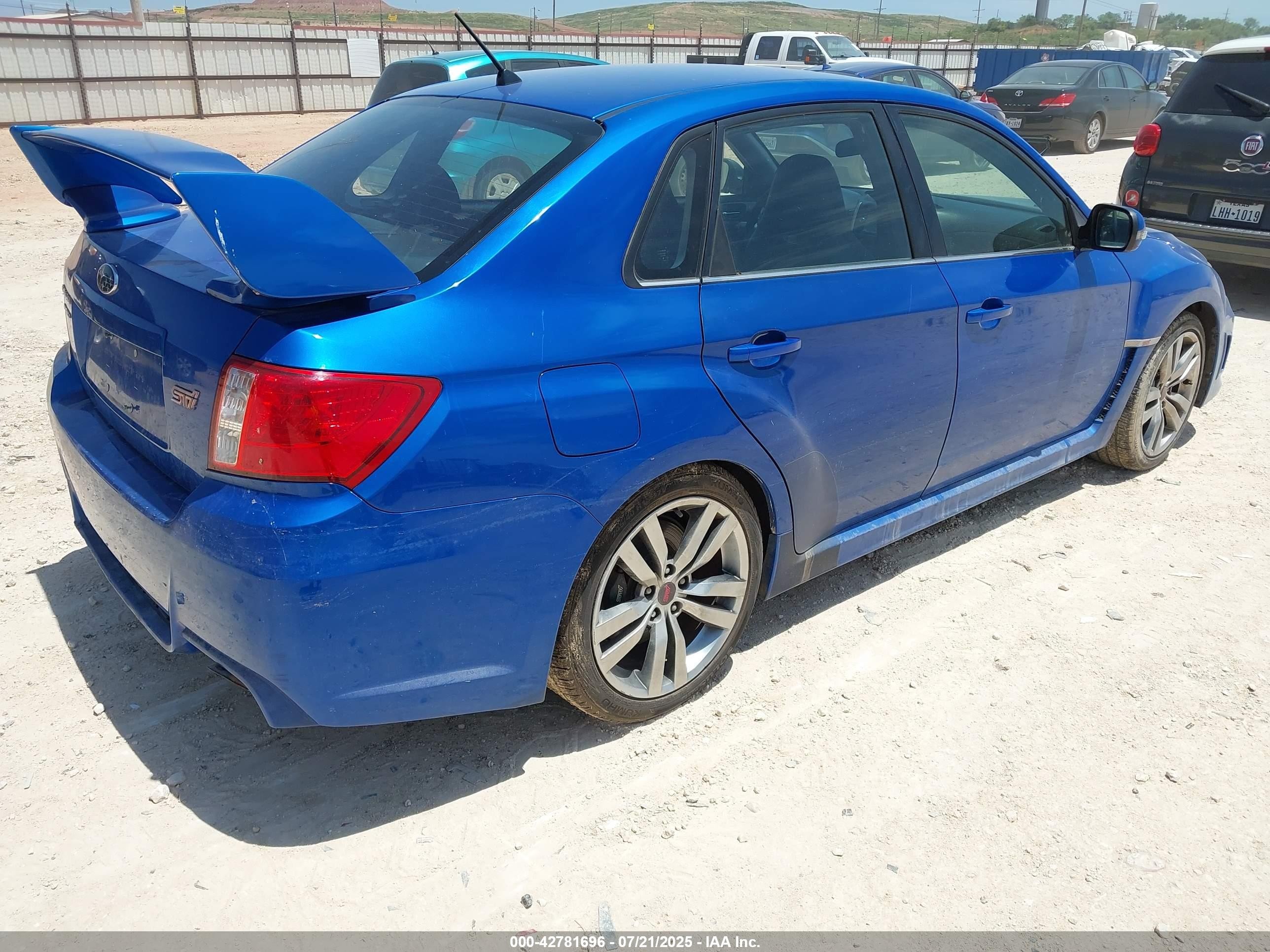 2014 Subaru Impreza Wrx Sti Синий vin: JF1GV8J65EL007040