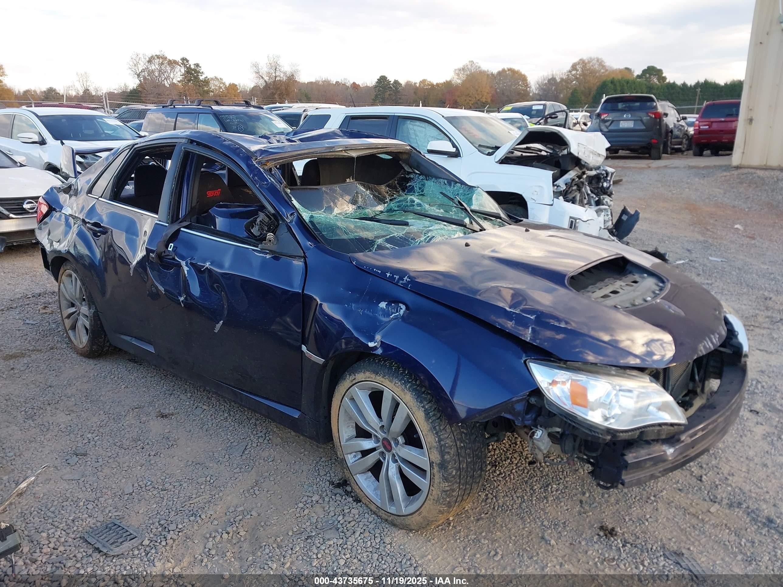 2012 Subaru Impreza Wrx Sti   Dark Blue vin: JF1GV8J66CL018626