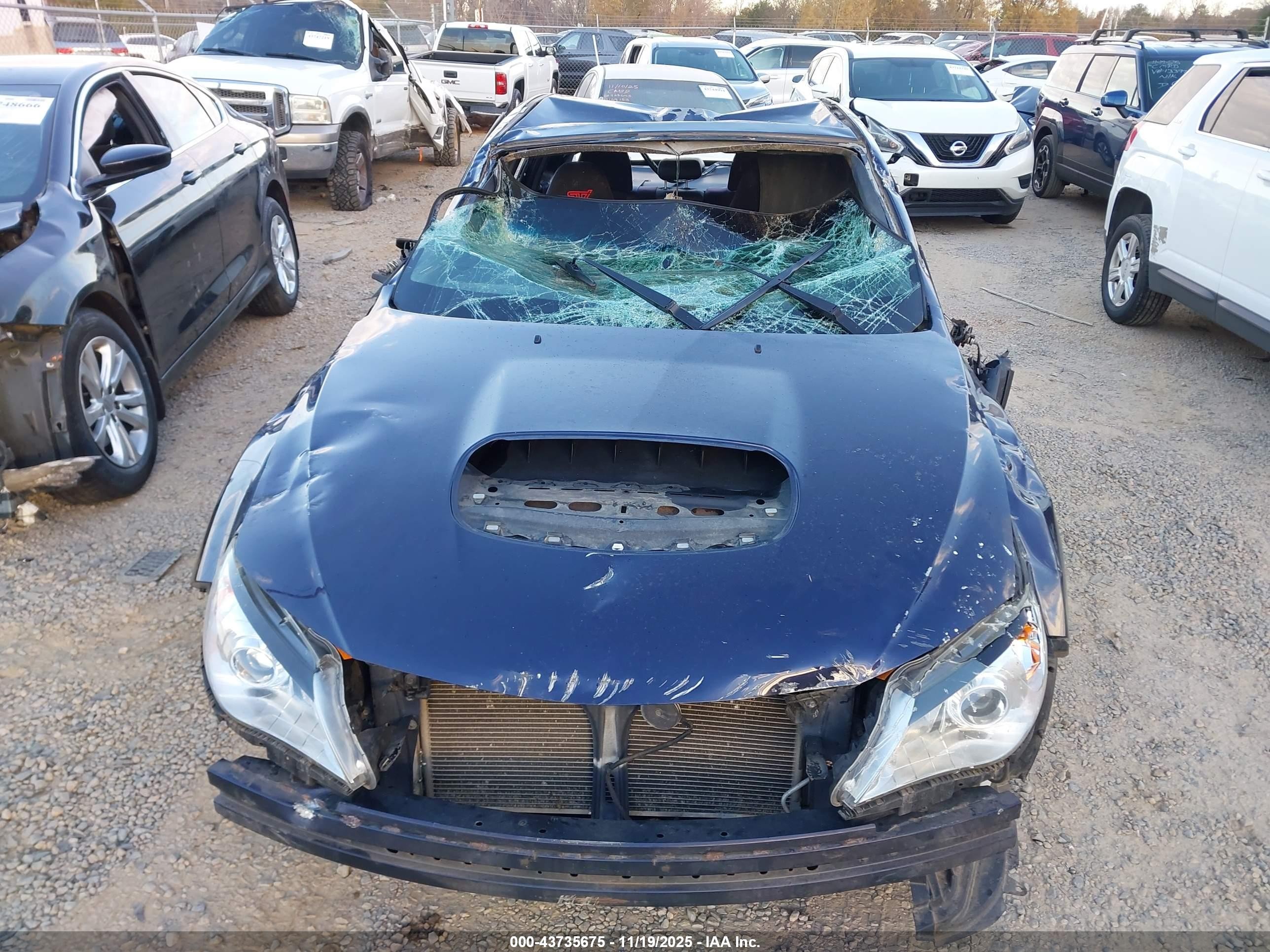 2012 Subaru Impreza Wrx Sti   Dark Blue vin: JF1GV8J66CL018626