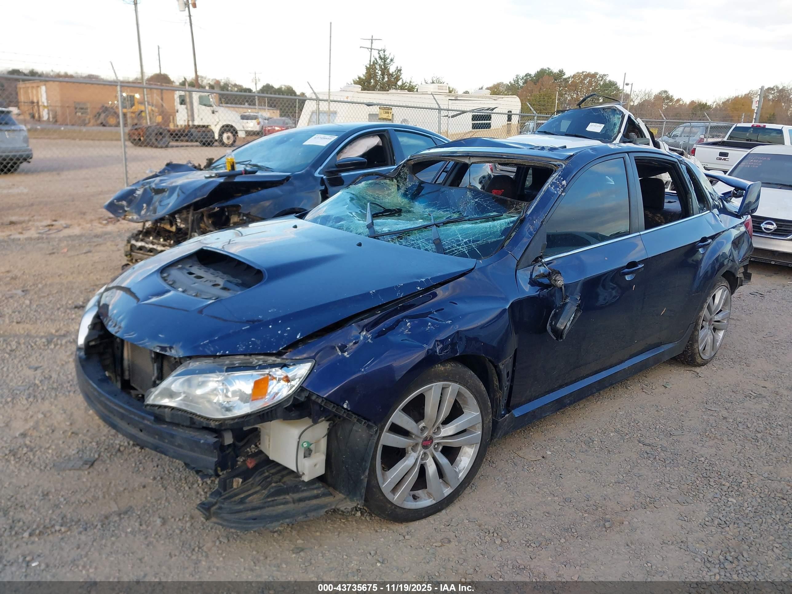 2012 Subaru Impreza Wrx Sti   Dark Blue vin: JF1GV8J66CL018626