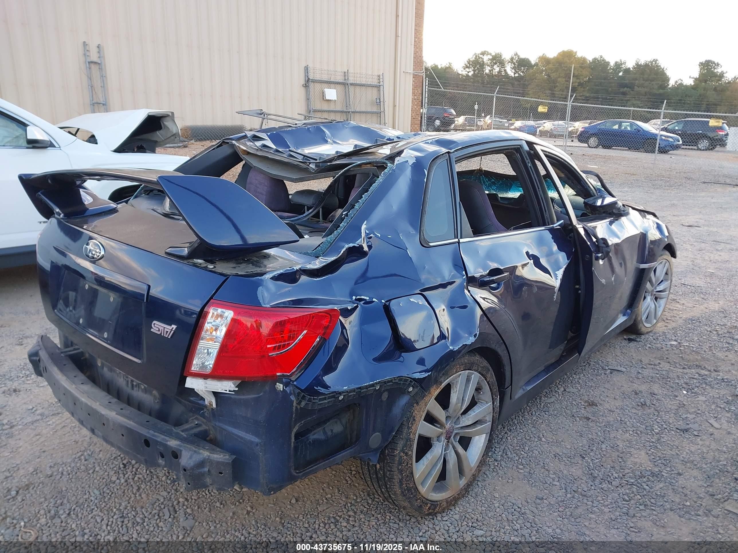 2012 Subaru Impreza Wrx Sti   Dark Blue vin: JF1GV8J66CL018626