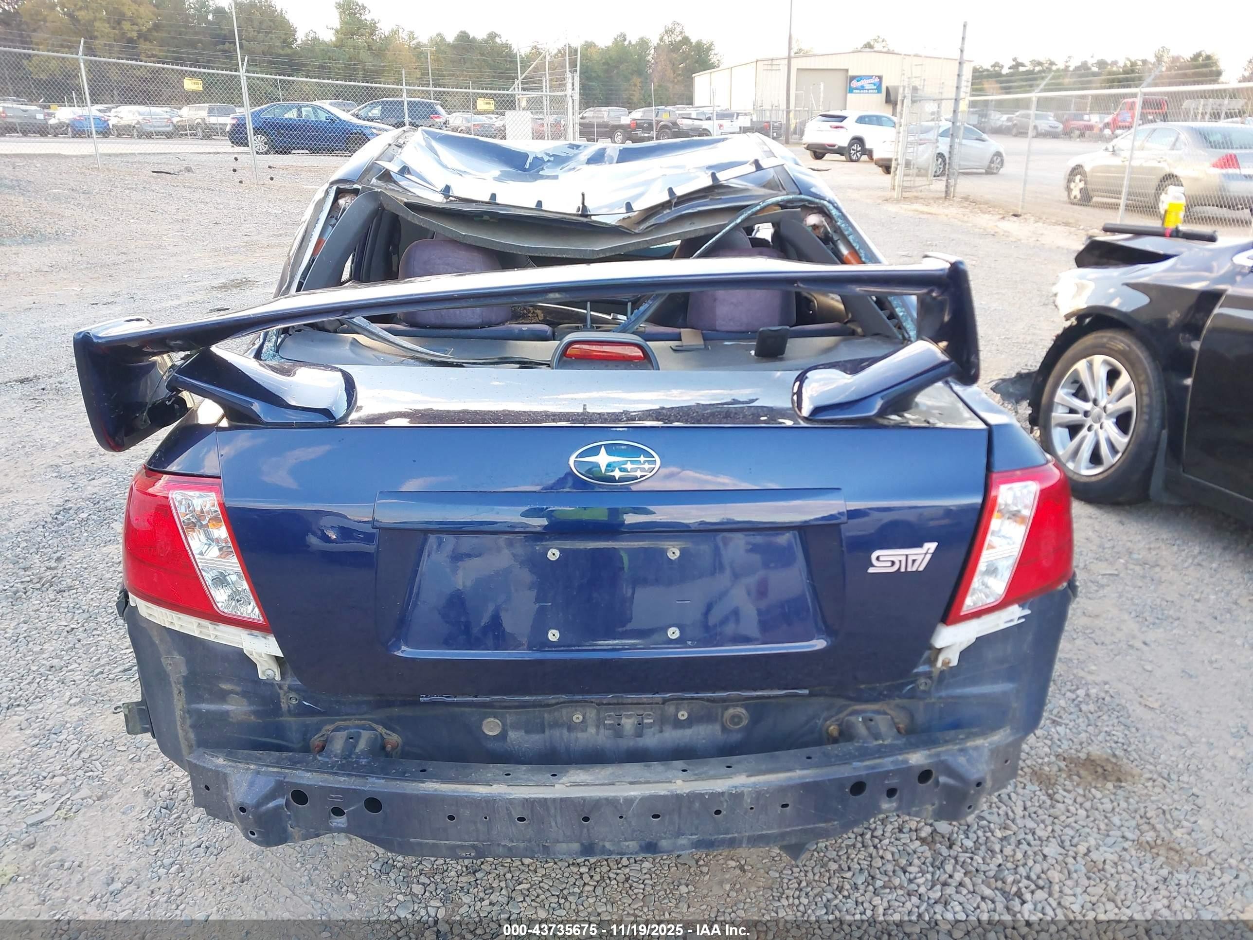 2012 Subaru Impreza Wrx Sti   Dark Blue vin: JF1GV8J66CL018626