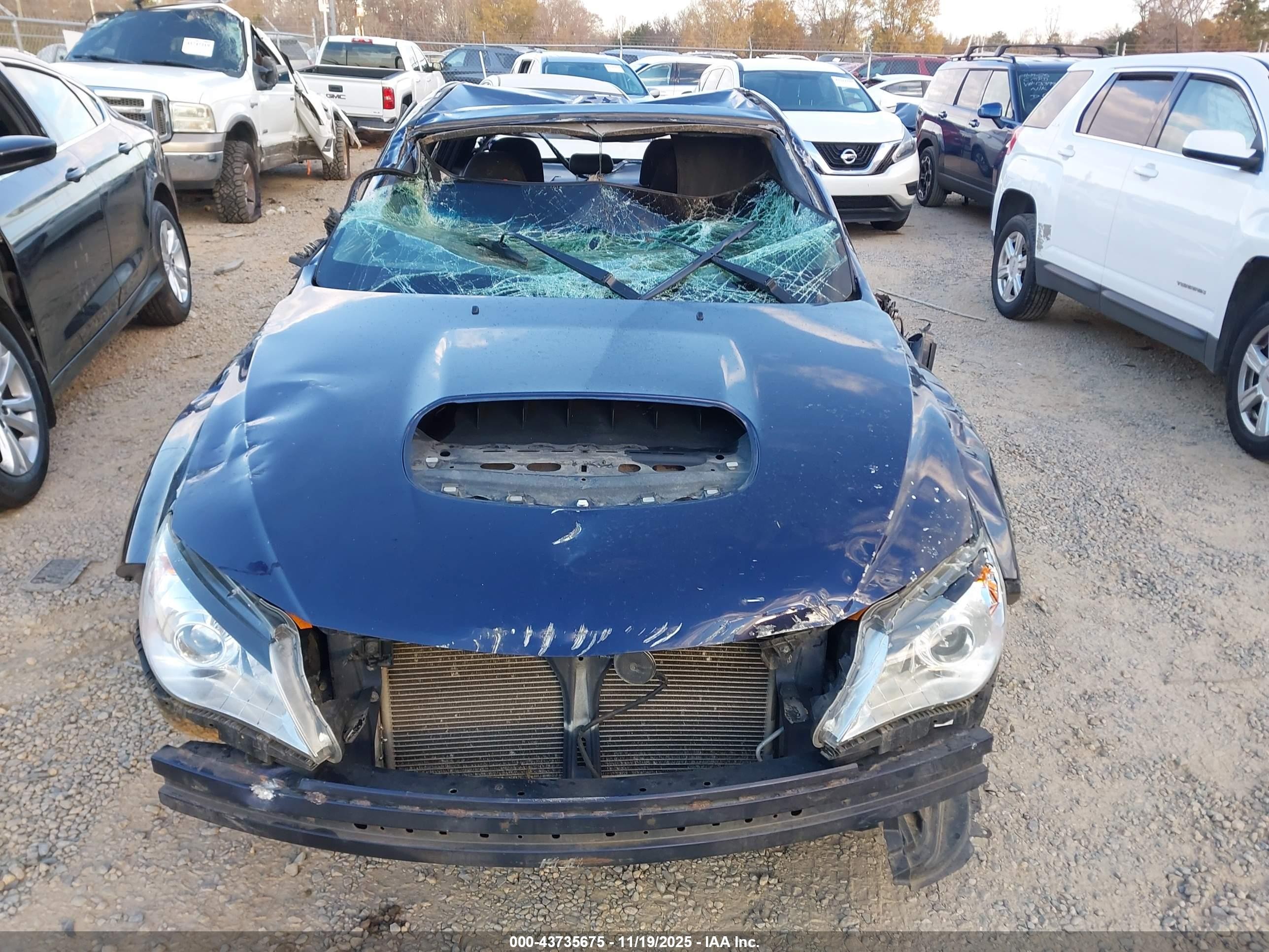 2012 Subaru Impreza Wrx Sti   Dark Blue vin: JF1GV8J66CL018626