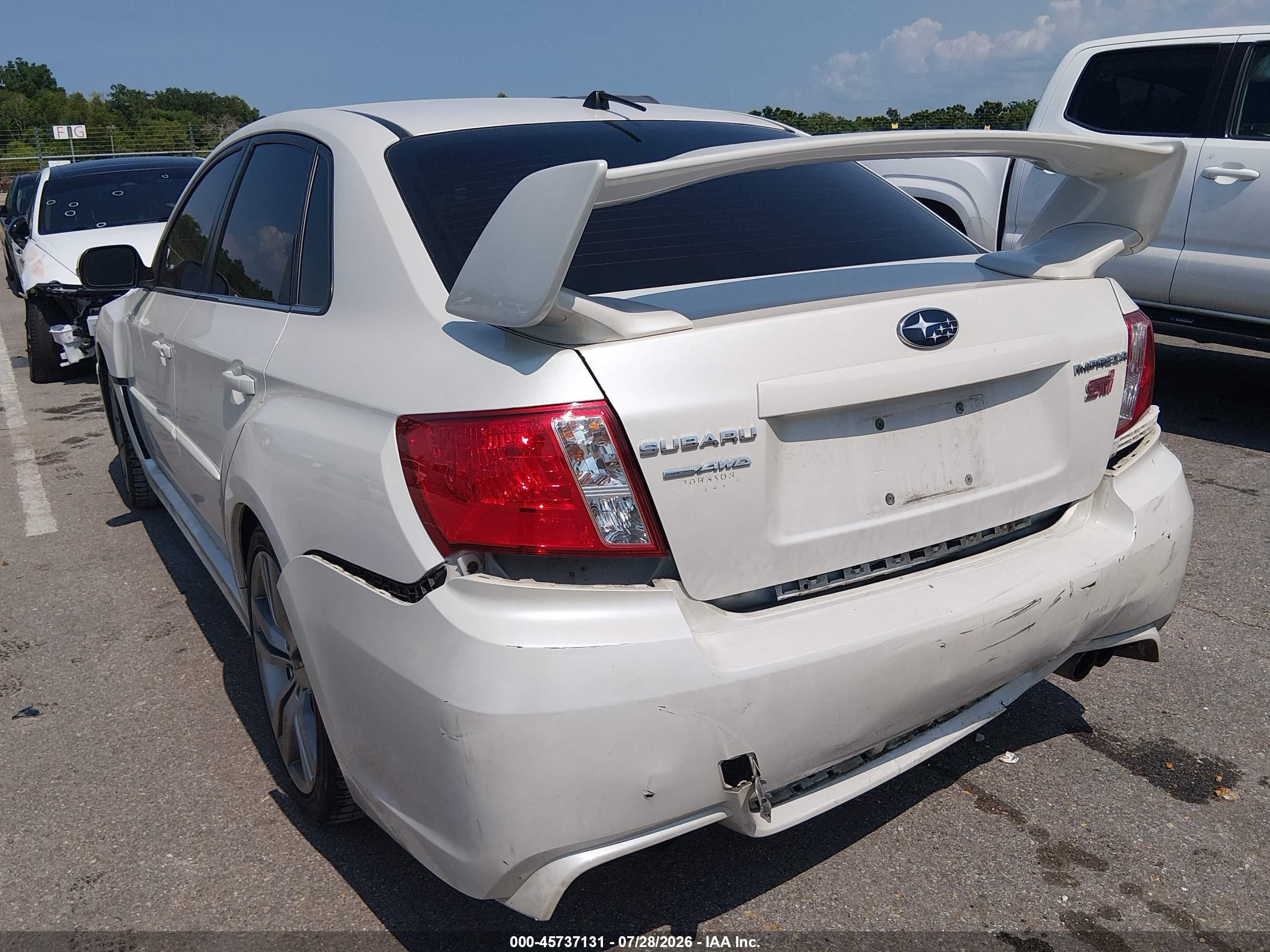 2014 Subaru Impreza Wrx Sti White vin: JF1GV8J66EL003952