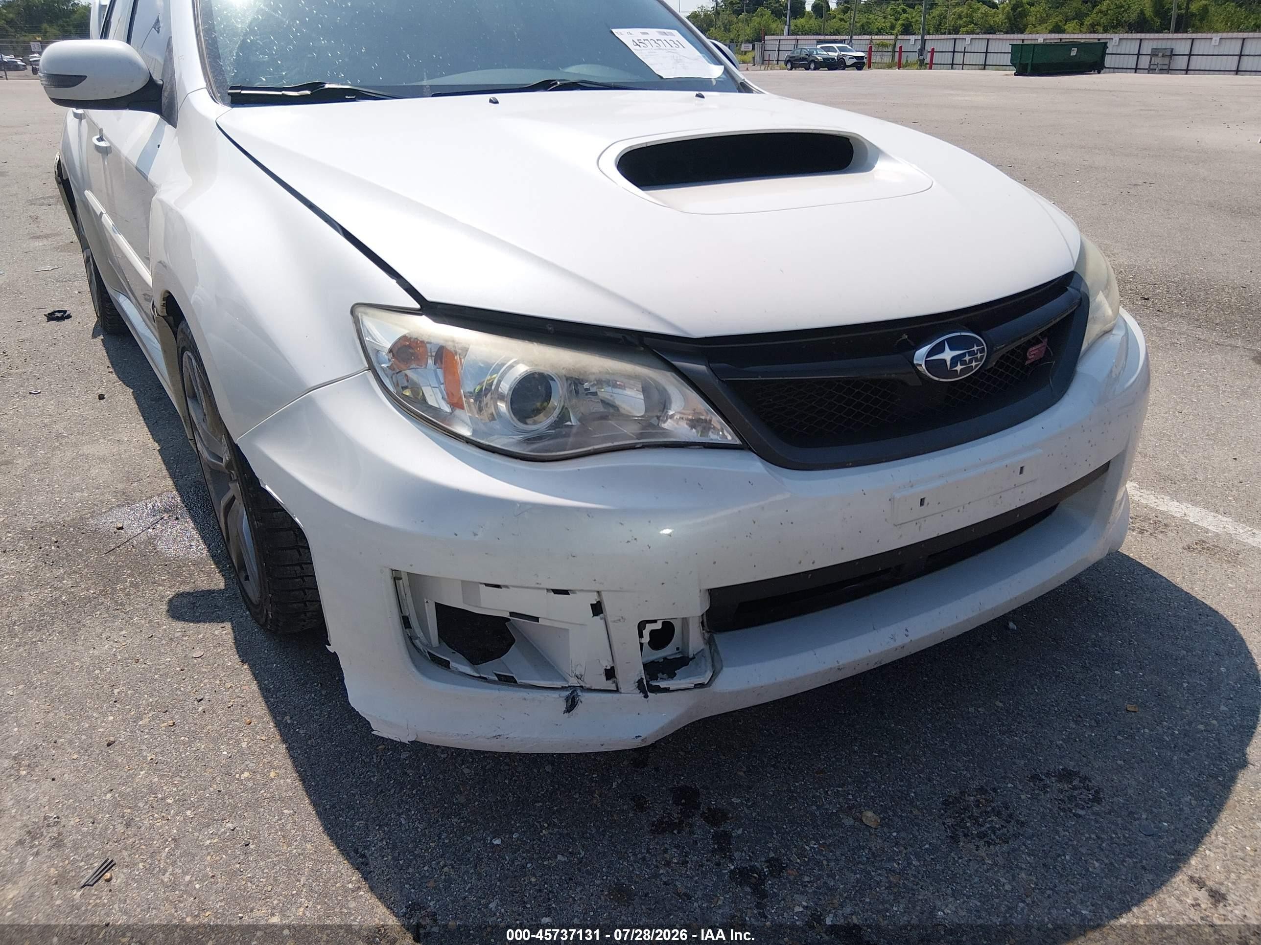 2014 Subaru Impreza Wrx Sti White vin: JF1GV8J66EL003952