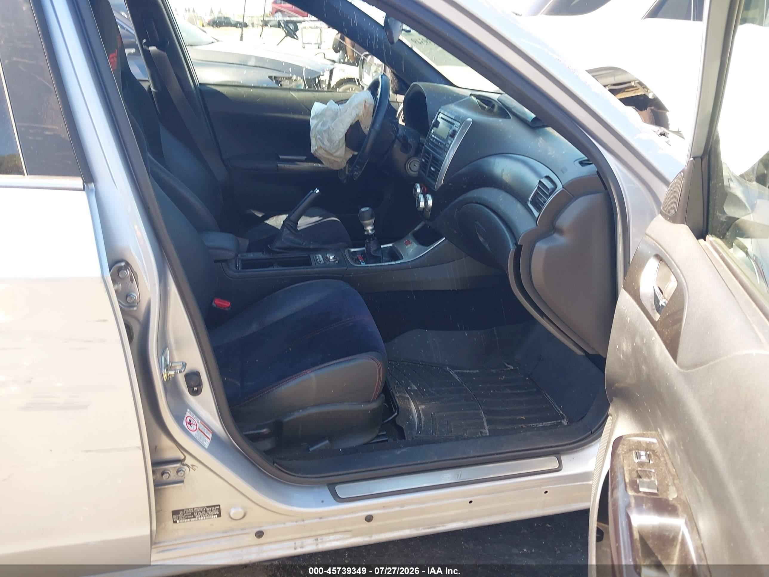 2014 Subaru Impreza Wrx Sti Gray vin: JF1GV8J67EL005614
