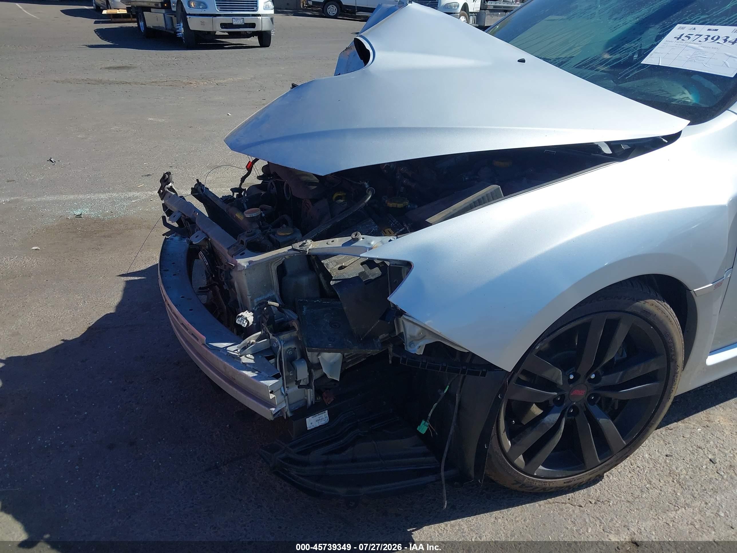 2014 Subaru Impreza Wrx Sti Gray vin: JF1GV8J67EL005614
