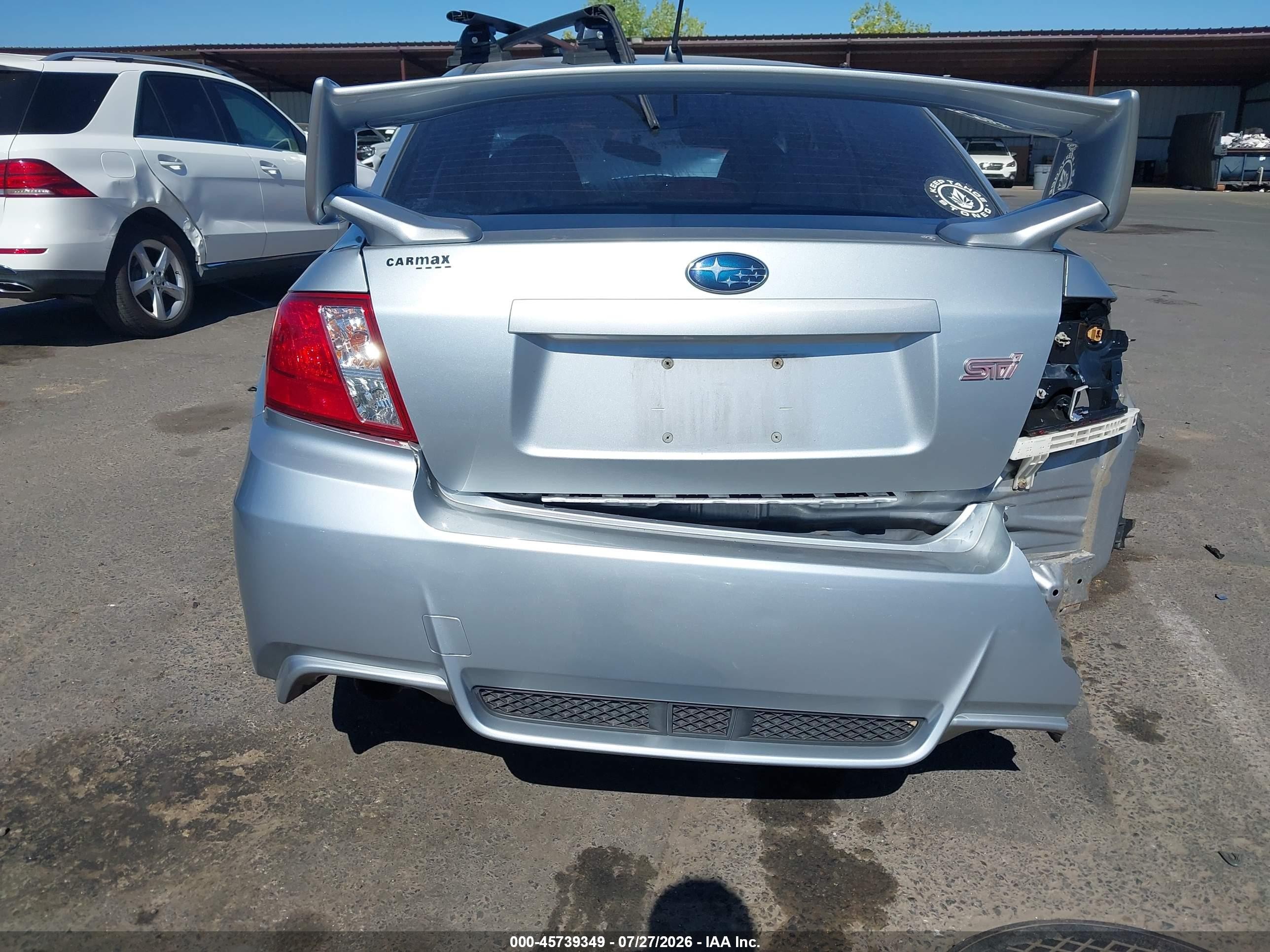 2014 Subaru Impreza Wrx Sti Gray vin: JF1GV8J67EL005614