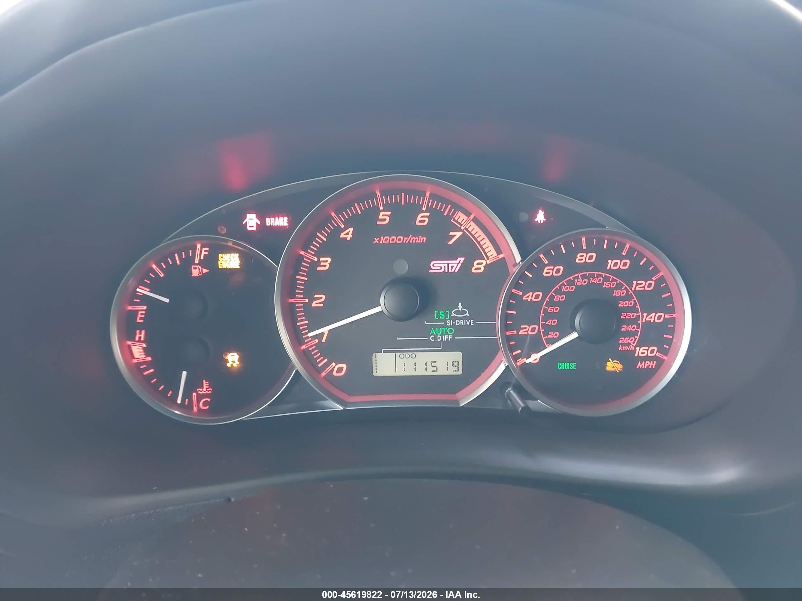 2014 Subaru Impreza Wrx Sti Черный vin: JF1GV8J67EL006391