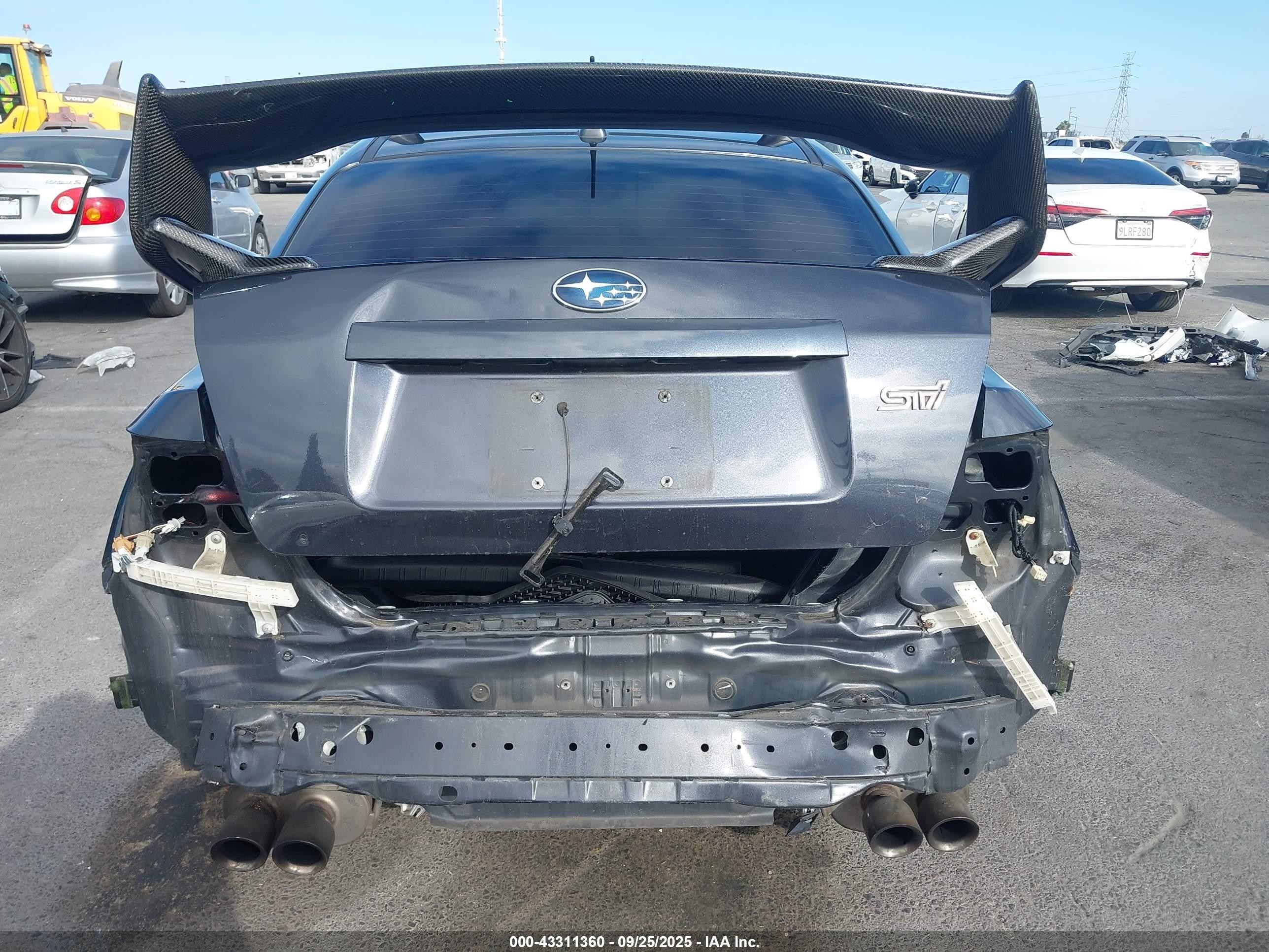2012 Subaru Impreza Wrx Sti   Black vin: JF1GV8J68CL002623