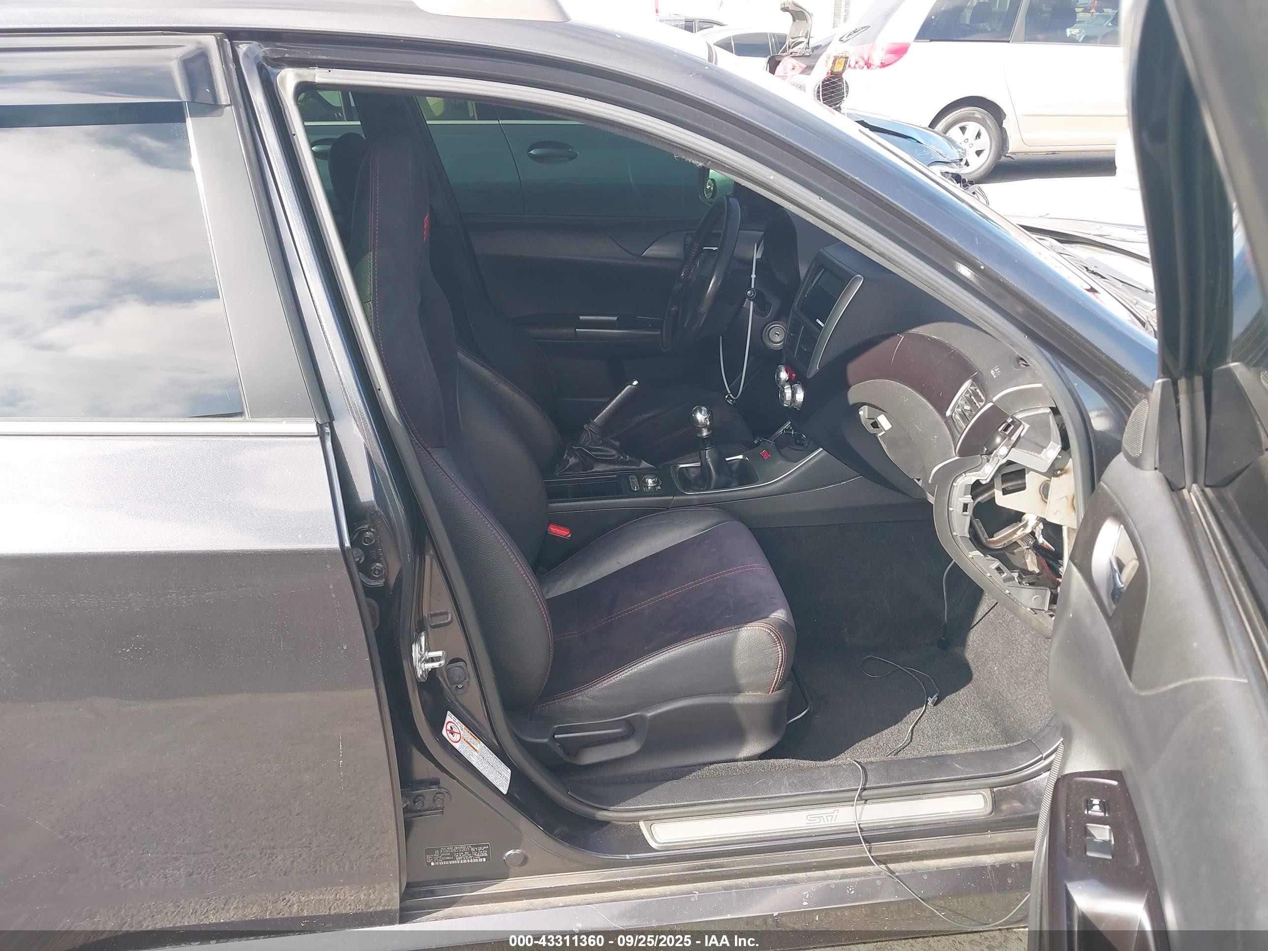 2012 Subaru Impreza Wrx Sti   Black vin: JF1GV8J68CL002623