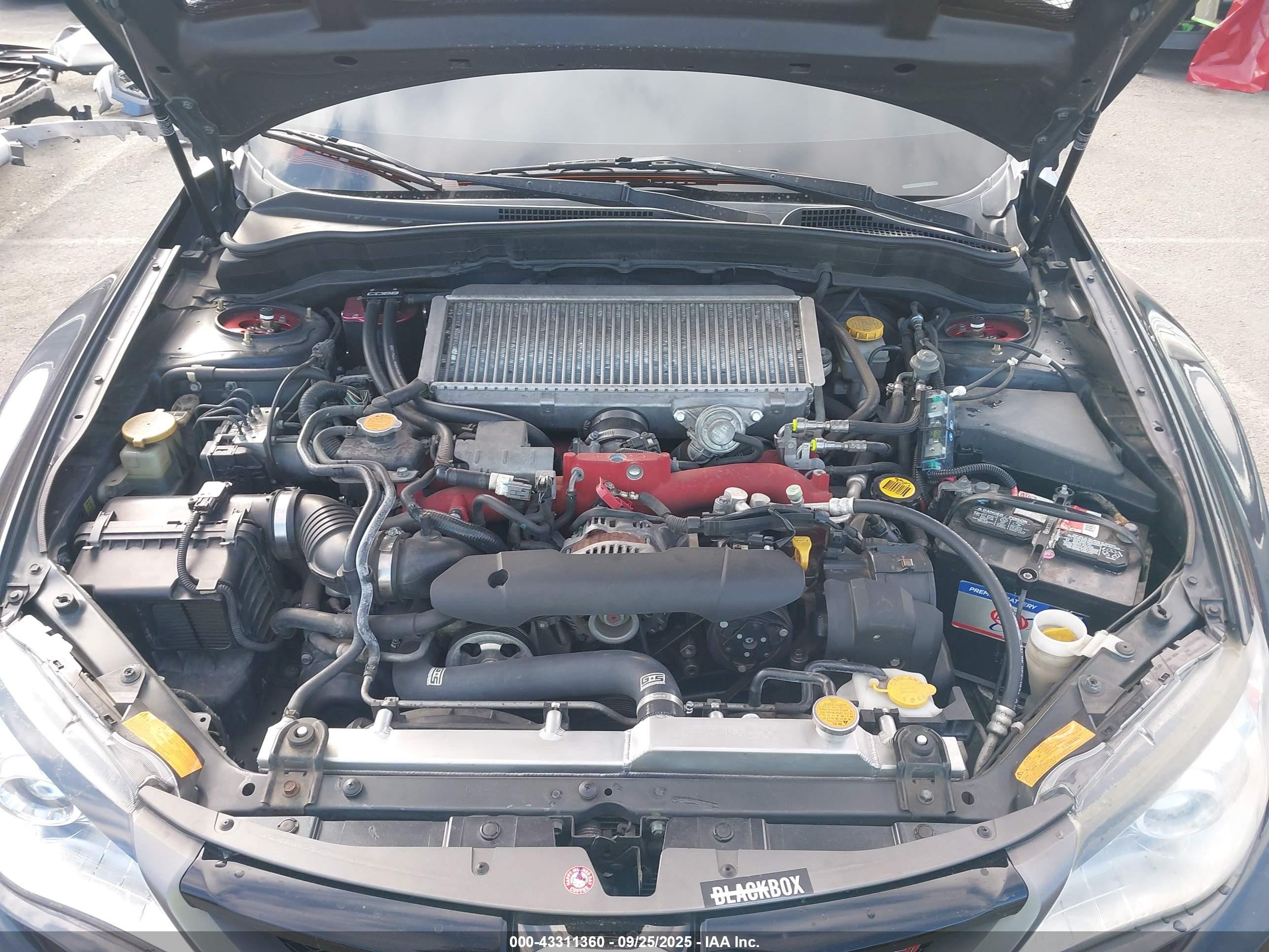 2012 Subaru Impreza Wrx Sti   Black vin: JF1GV8J68CL002623