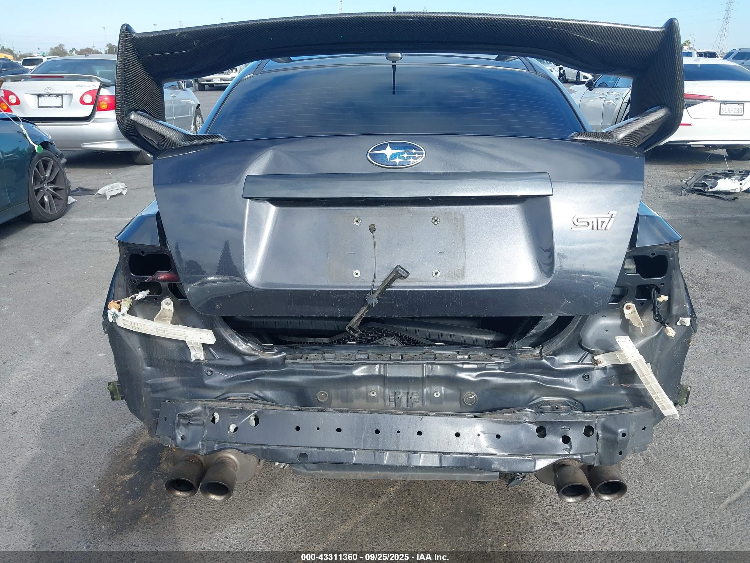 2012 Subaru Impreza Wrx Sti   Black vin: JF1GV8J68CL002623