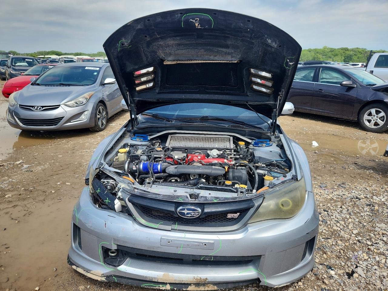 2013 Subaru Impreza Wrx Sti Silver vin: JF1GV8J68DL035168